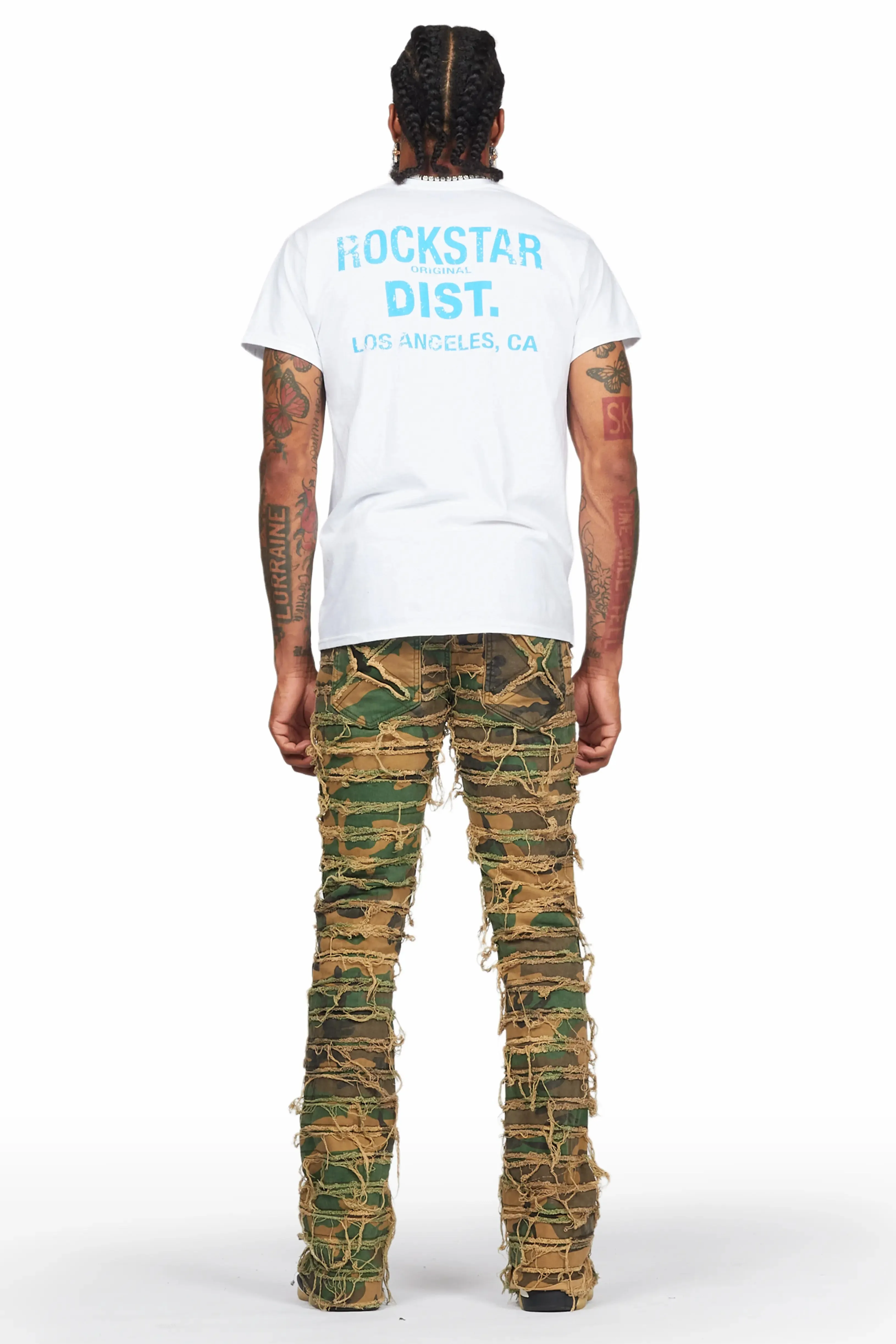Raith Faded Camo Painter Stacked Flare Jean sold by Rockstar Original product image thumbnail 5