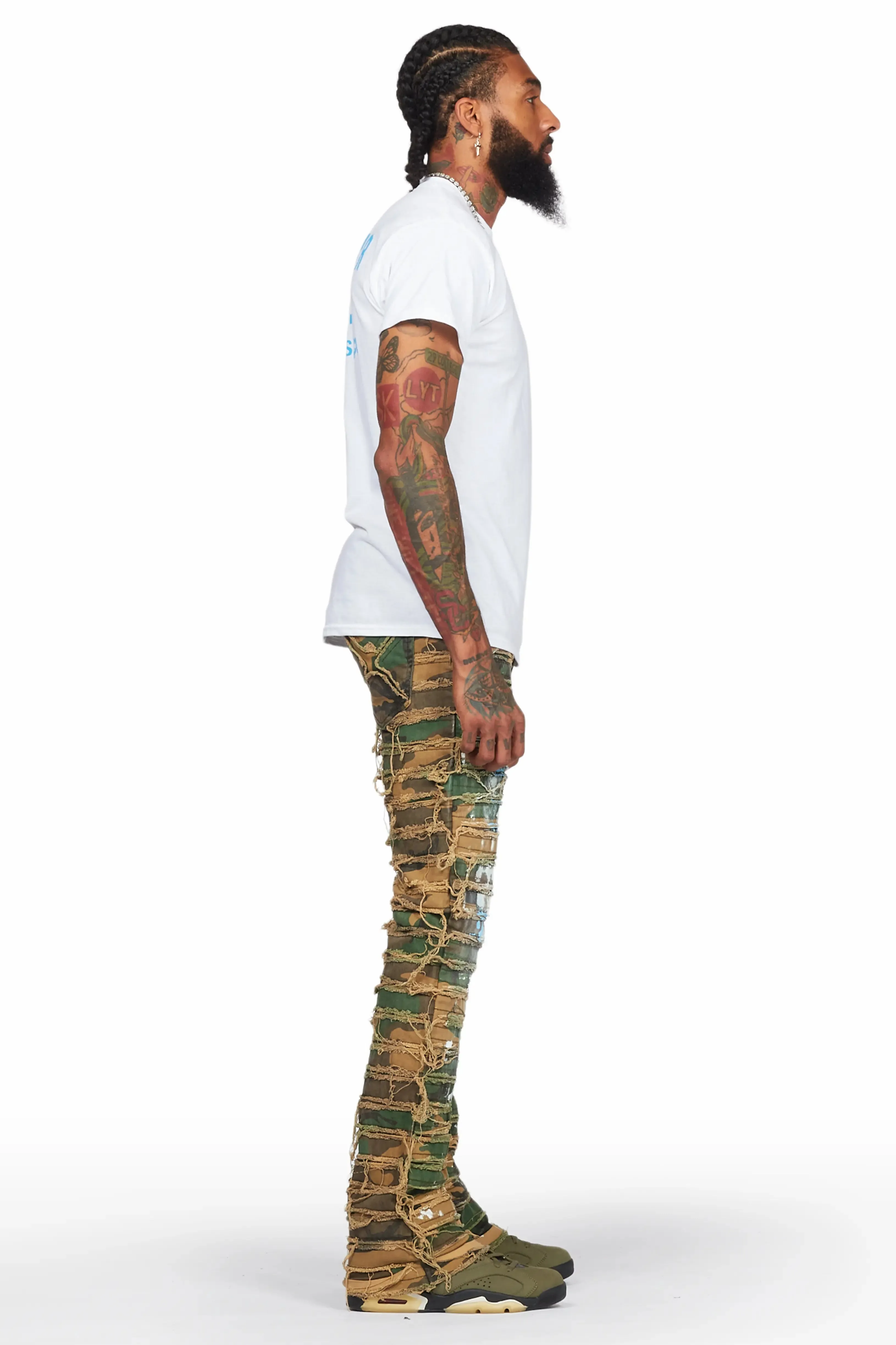 Raith Faded Camo Painter Stacked Flare Jean sold by Rockstar Original product image thumbnail 4