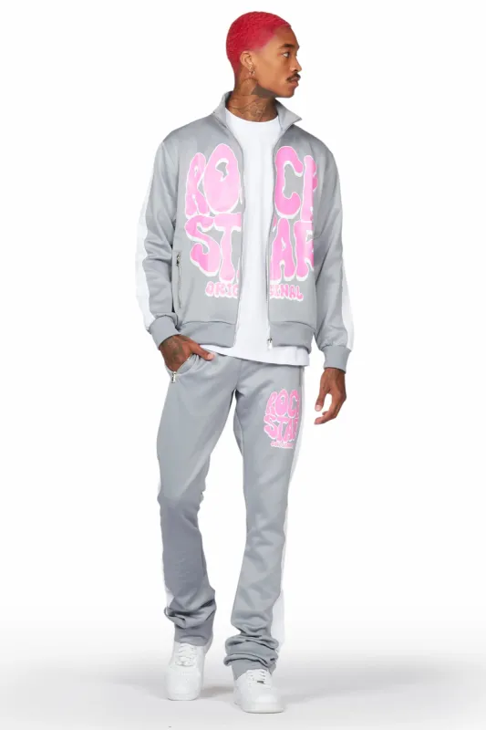 Warblen Grey/Pink Tricot Super Stacked Track Set sold by Rockstar Original