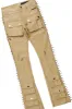 Inner Luv Black Oversized T-Shirt & Leopold Beige PU Stacked Flare Jean Bundle sold by Rockstar Original