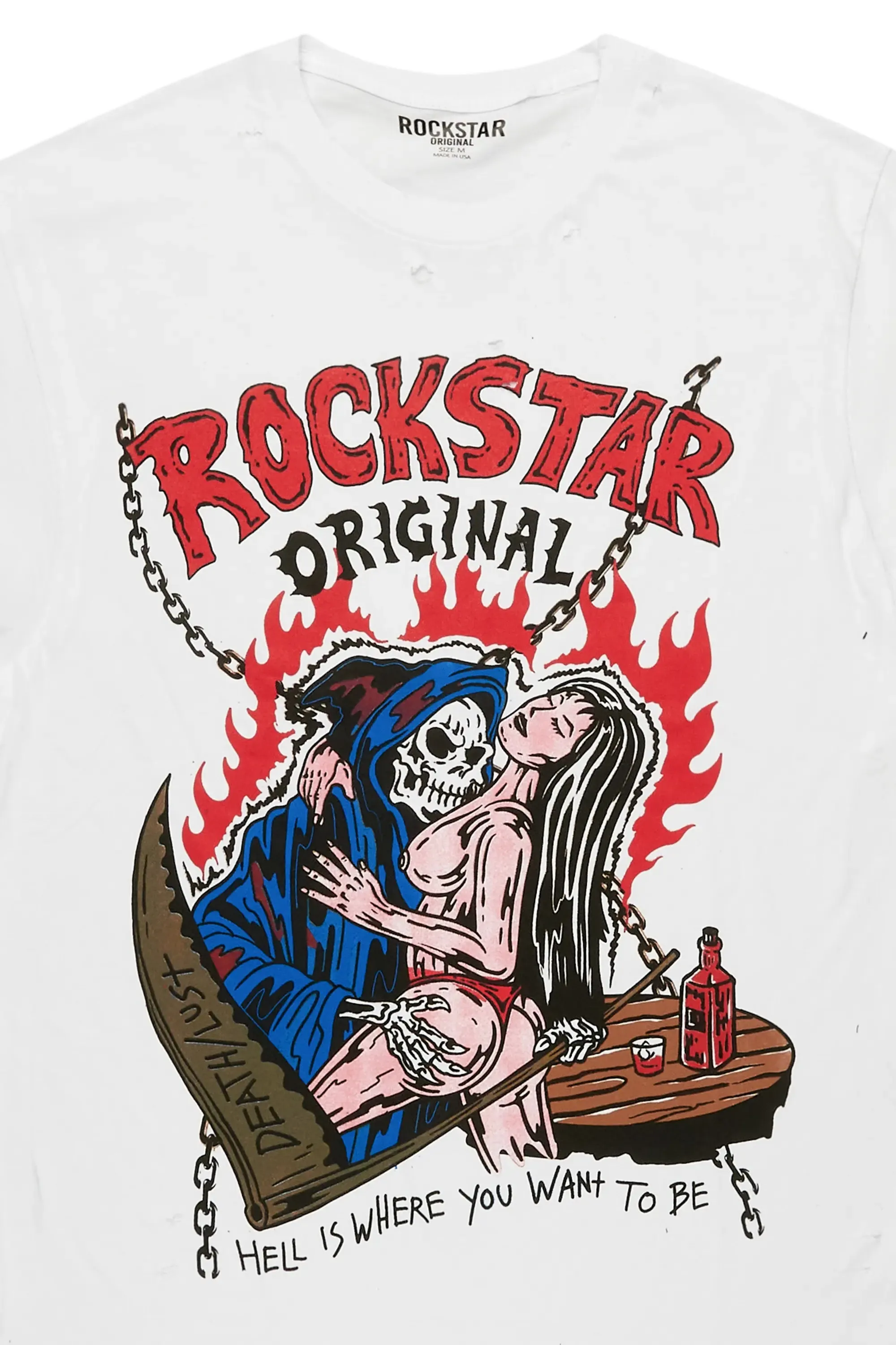 Vale White Graphic T-Shirt sold by Rockstar Original product image thumbnail 2