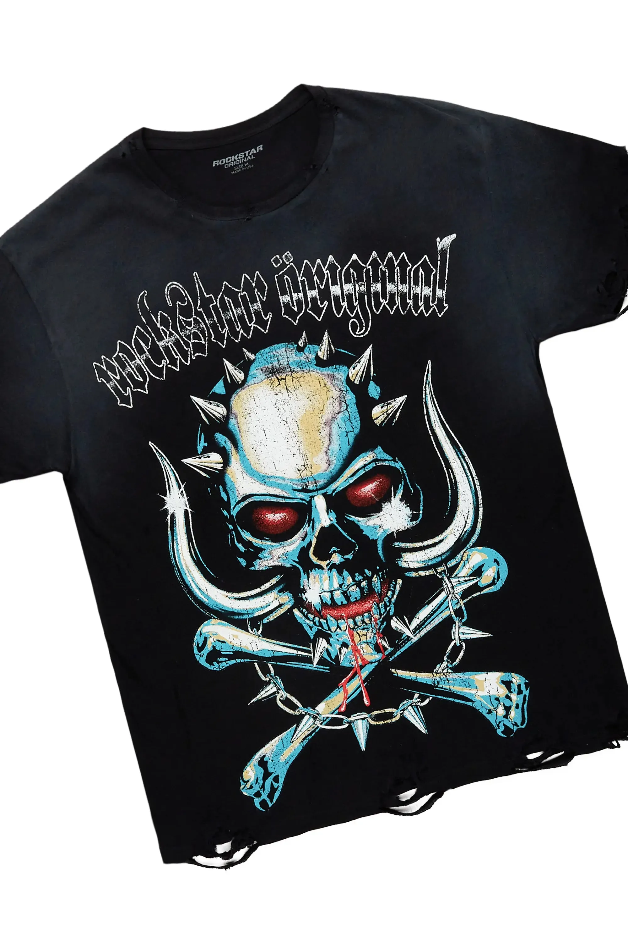 Inner Luv Black Oversized T-Shirt & Leopold Beige PU Stacked Flare Jean Bundle sold by Rockstar Original product image thumbnail 2