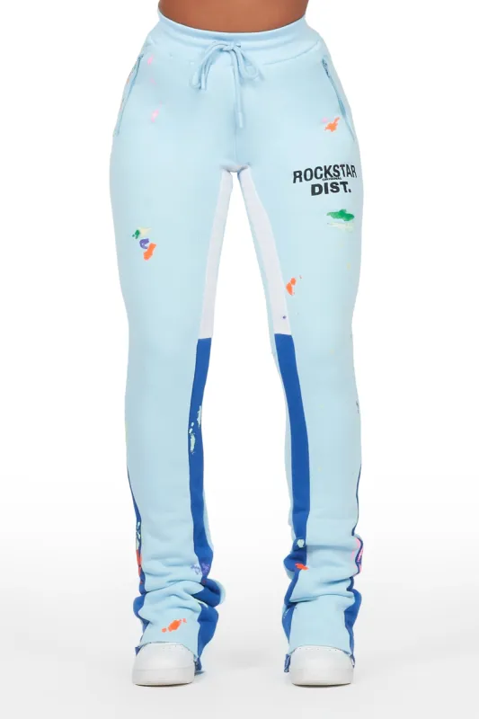 Karenthia Blue Stacked Track Pant sold by Rockstar Original