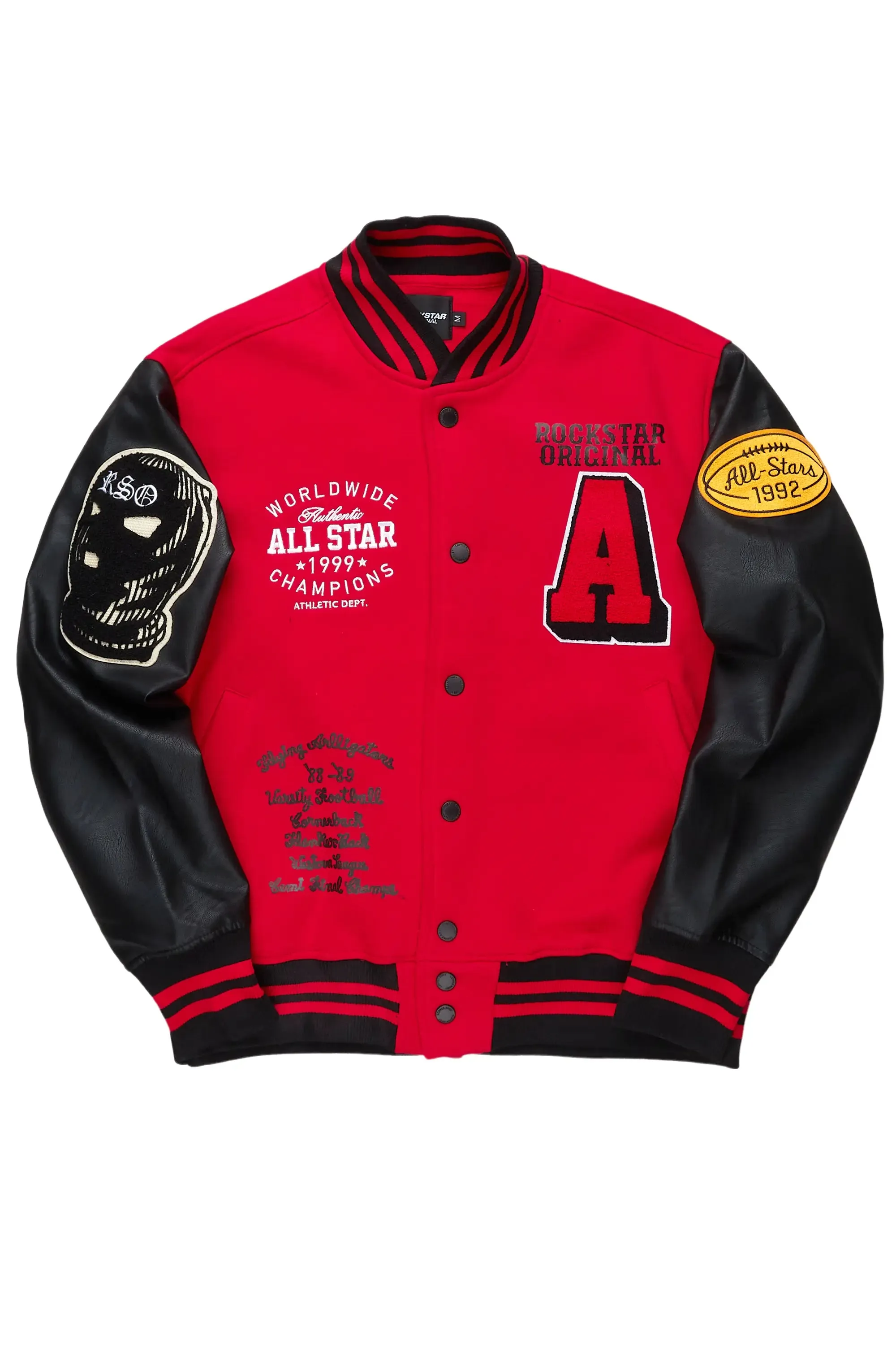 Kebi Red/Black Varsity Jacket sold by Rockstar Original product image thumbnail 2