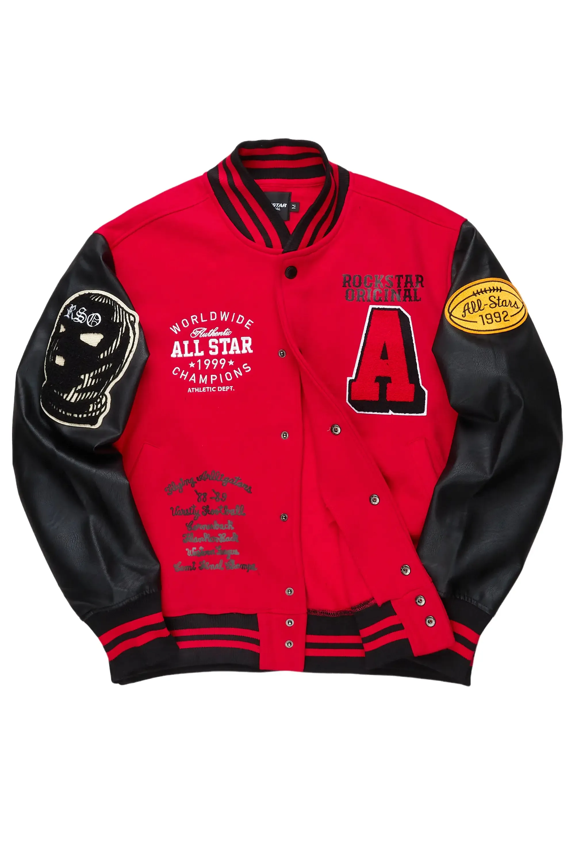 Kebi Red/Black Varsity Jacket sold by Rockstar Original product image thumbnail 3