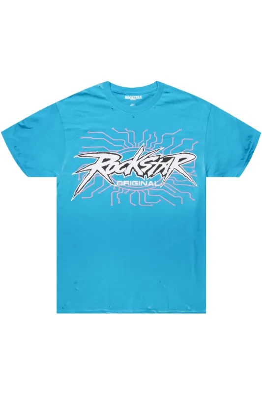 Race Teal Graphic T-Shirt made by Rockstar Original