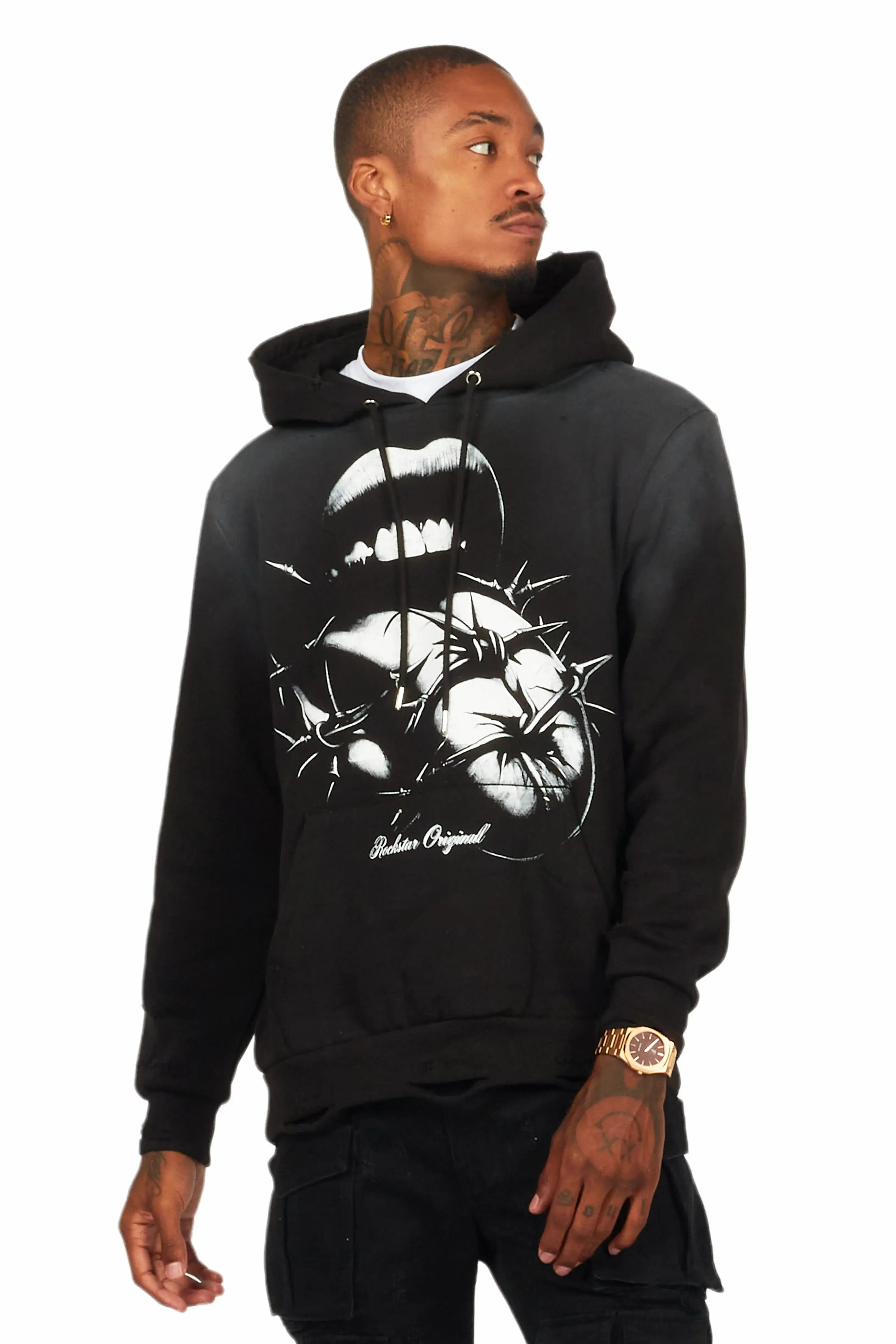 Schmear Black Graphic Hoodie sold by Rockstar Original product image thumbnail 2