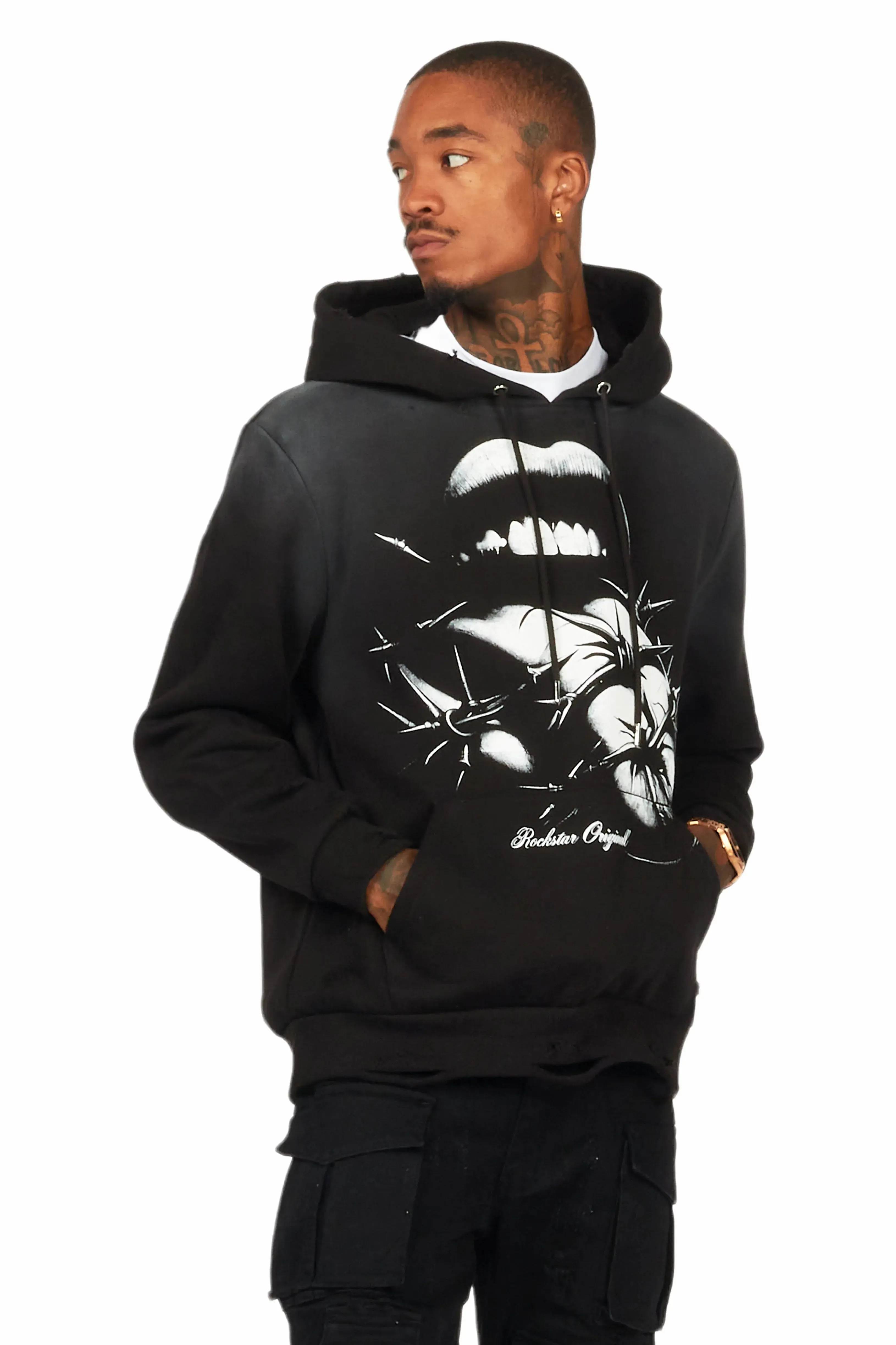 Schmear Black Graphic Hoodie sold by Rockstar Original product image thumbnail 3