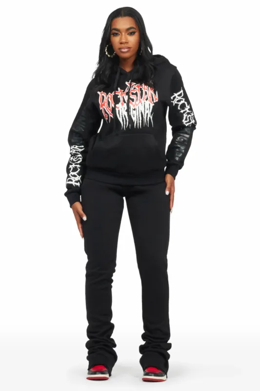 Oliviee Black Super Stacked Trackset sold by Rockstar Original