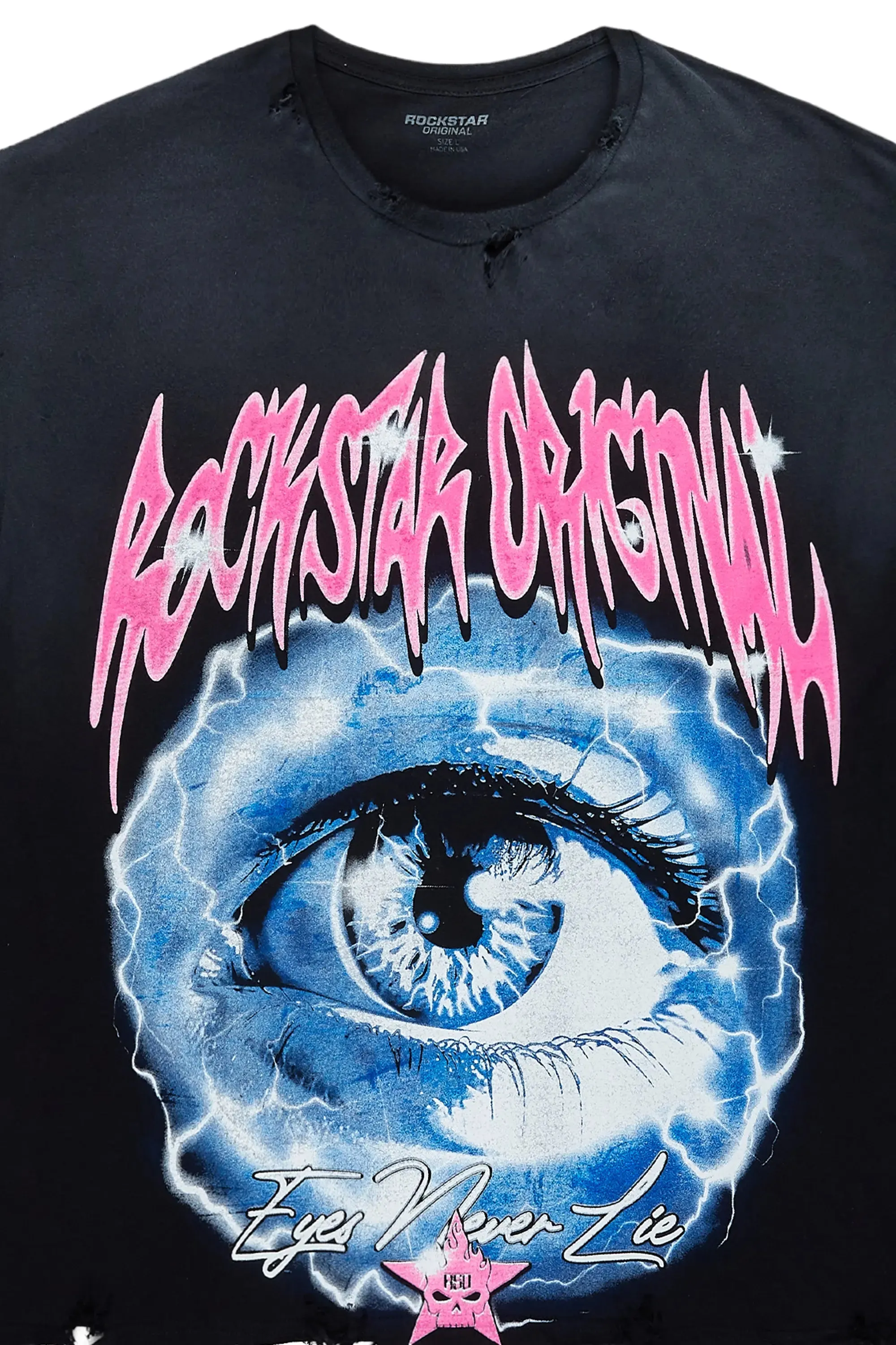 Erianna Black Oversized T-Shirt sold by Rockstar Original product image thumbnail 2