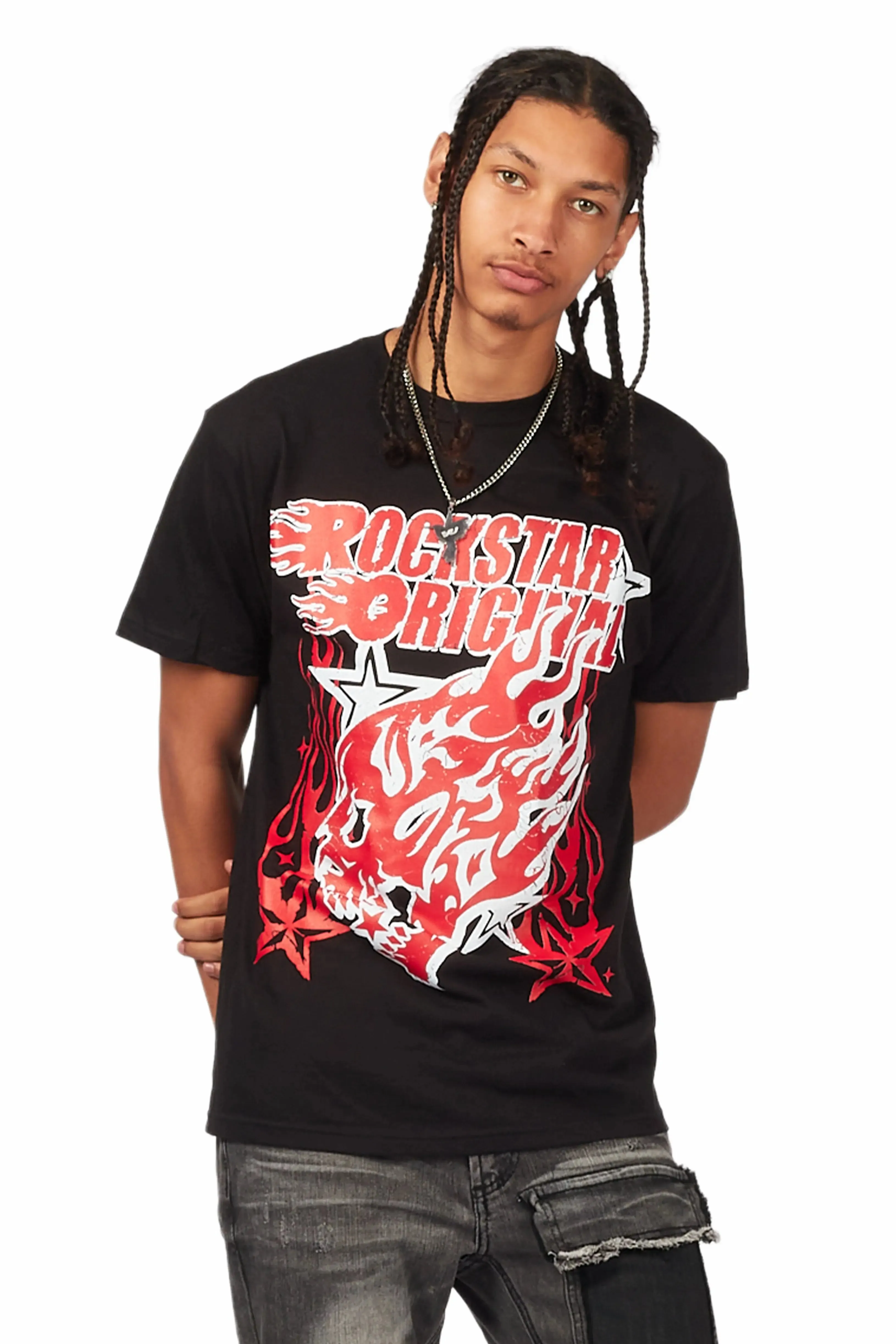 Smitty Black Graphic T-Shirt sold by Rockstar Original product image thumbnail 5