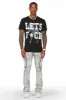Dandy Light Grey Stacked Flare Cargo Jean sold by Rockstar Original