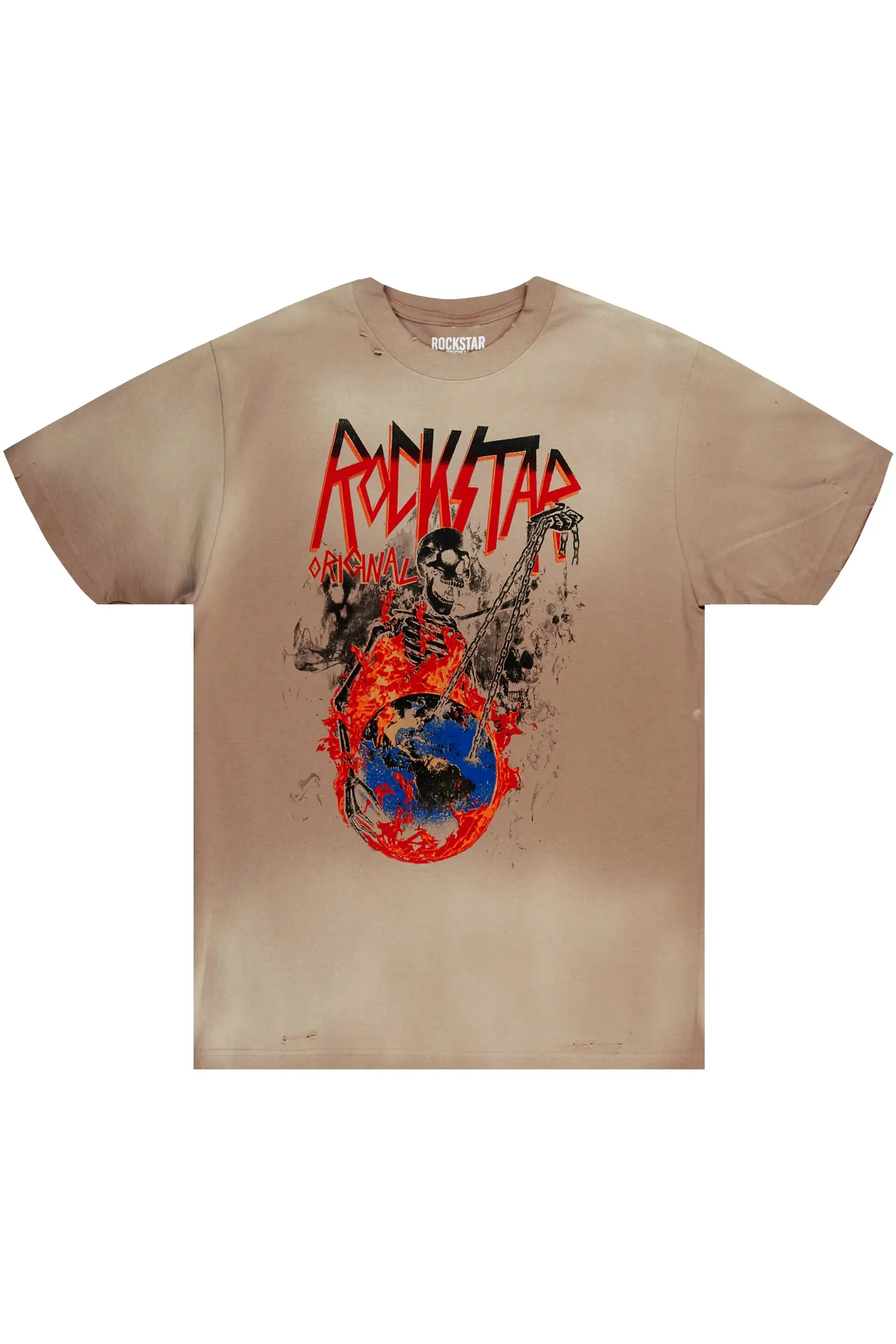 Barrett Printed T-Shirt-Beige sold by Rockstar Original