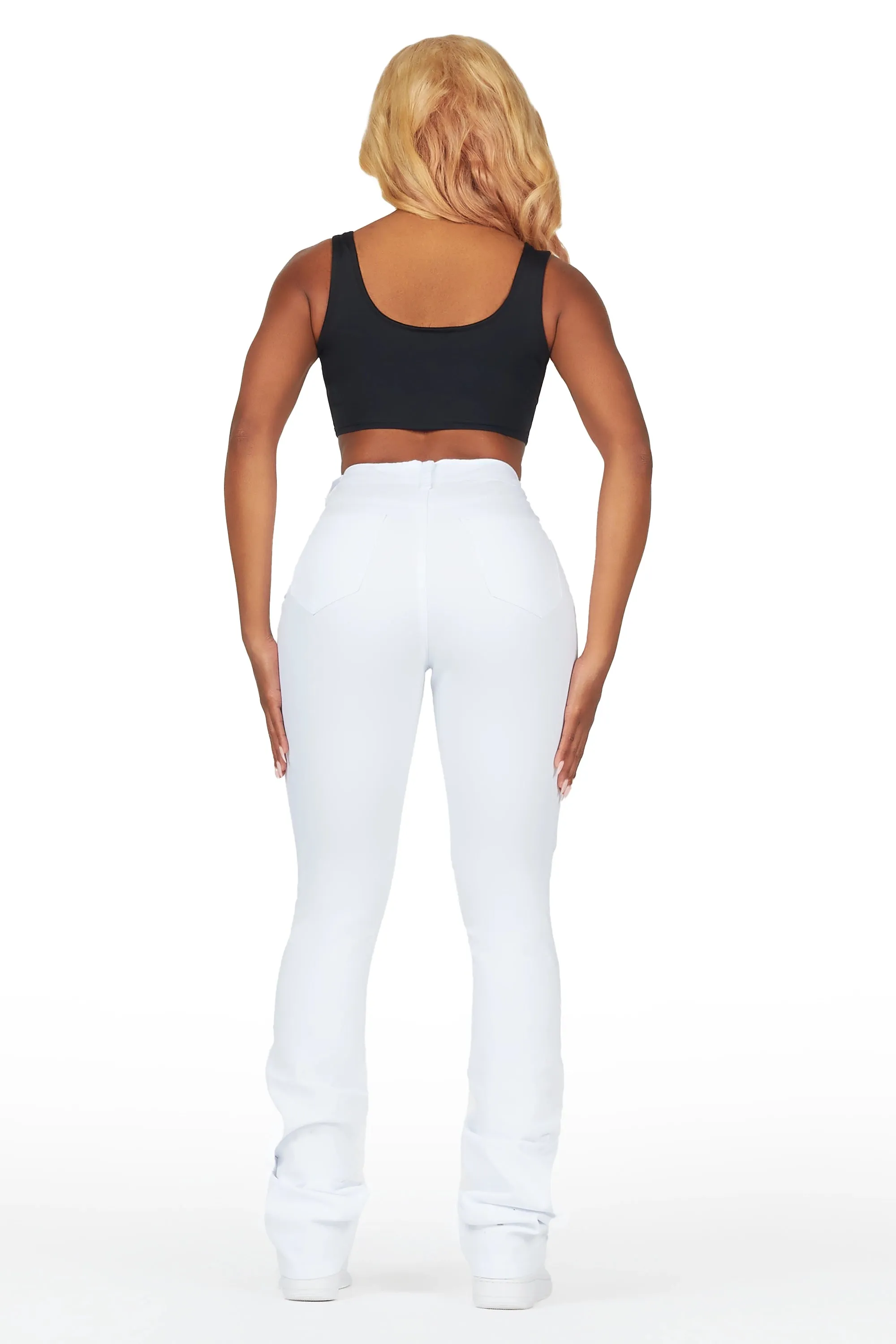 Takasia White Distressed Super Stacked Jean sold by Rockstar Original product image thumbnail 5