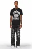 Taimo Black Baggy Cargo Stacked Jean sold by Rockstar Original
