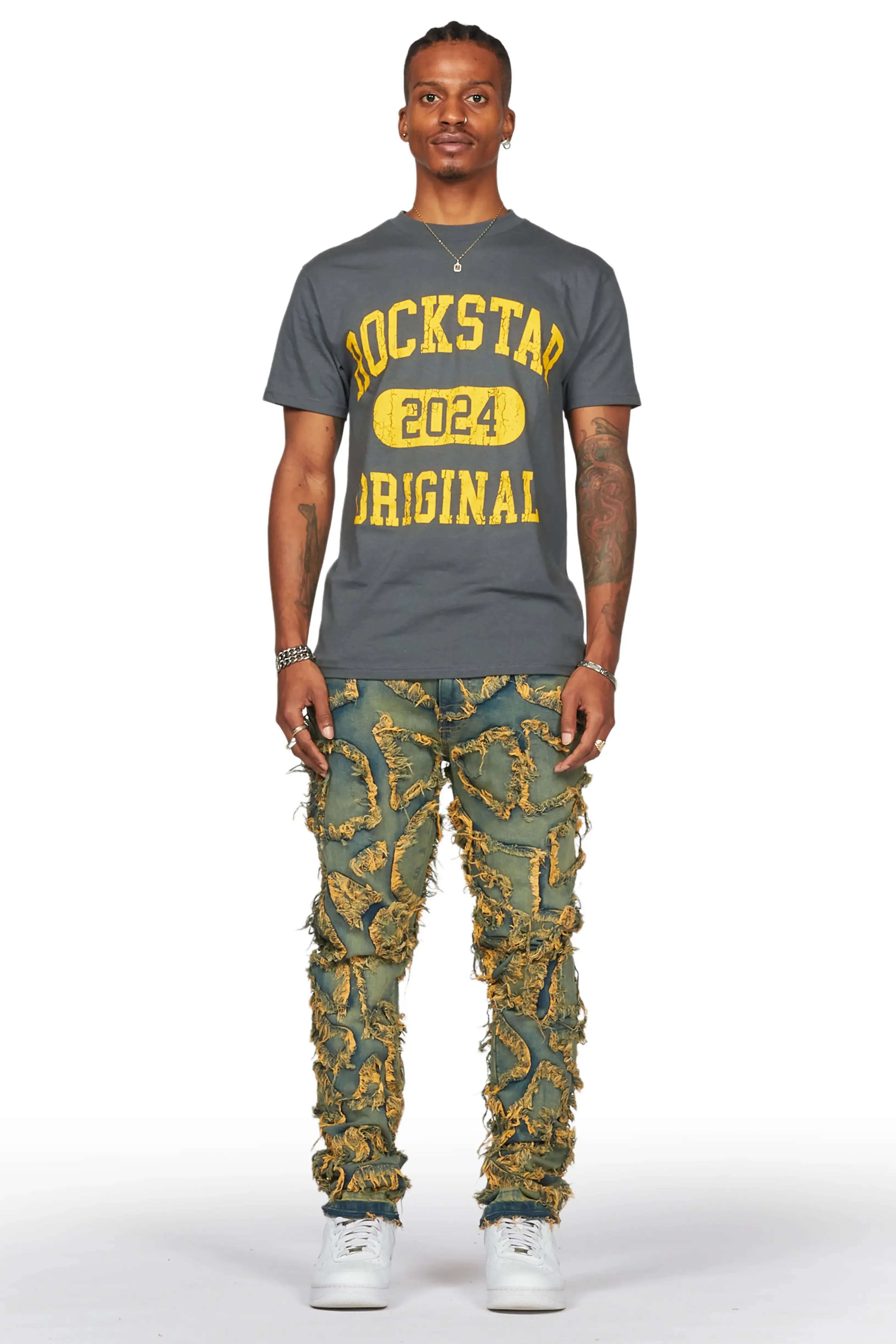 Hakim Tint Patchwork Skinny Fit Jean sold by Rockstar Original product image thumbnail 3