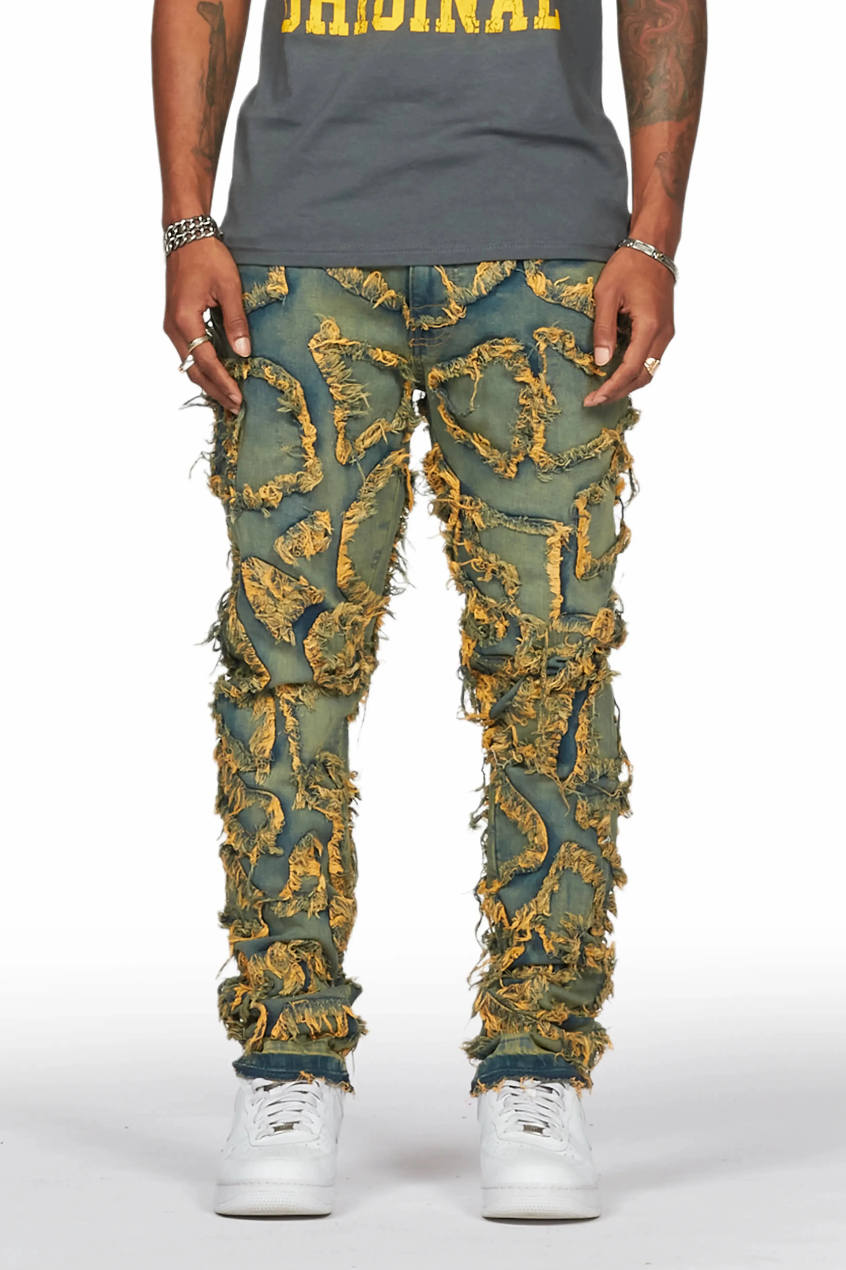 Hakim Tint Patchwork Skinny Fit Jean sold by Rockstar Original