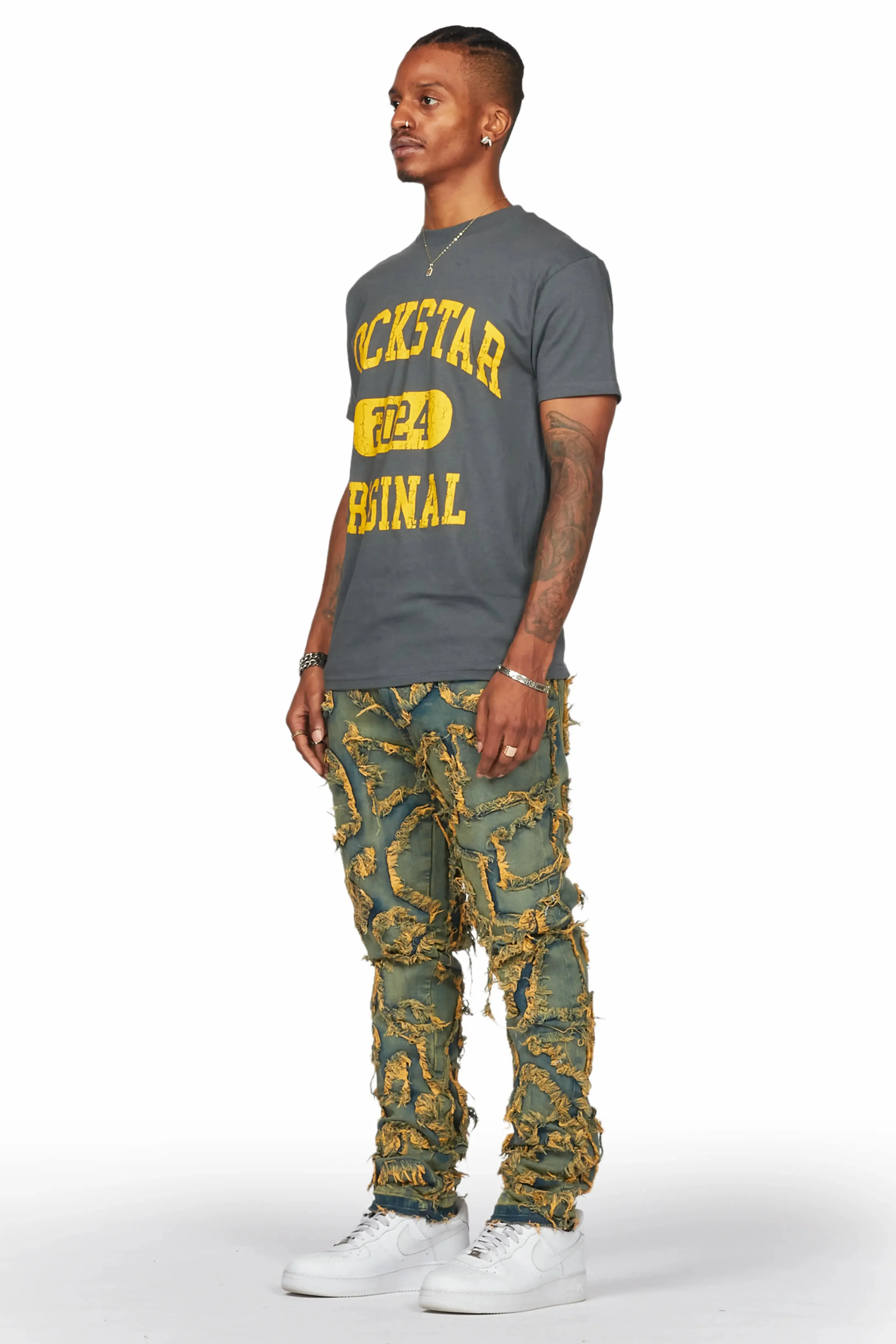 Hakim Tint Patchwork Skinny Fit Jean sold by Rockstar Original product image thumbnail 4