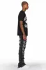 Taimo Black Baggy Cargo Stacked Jean sold by Rockstar Original