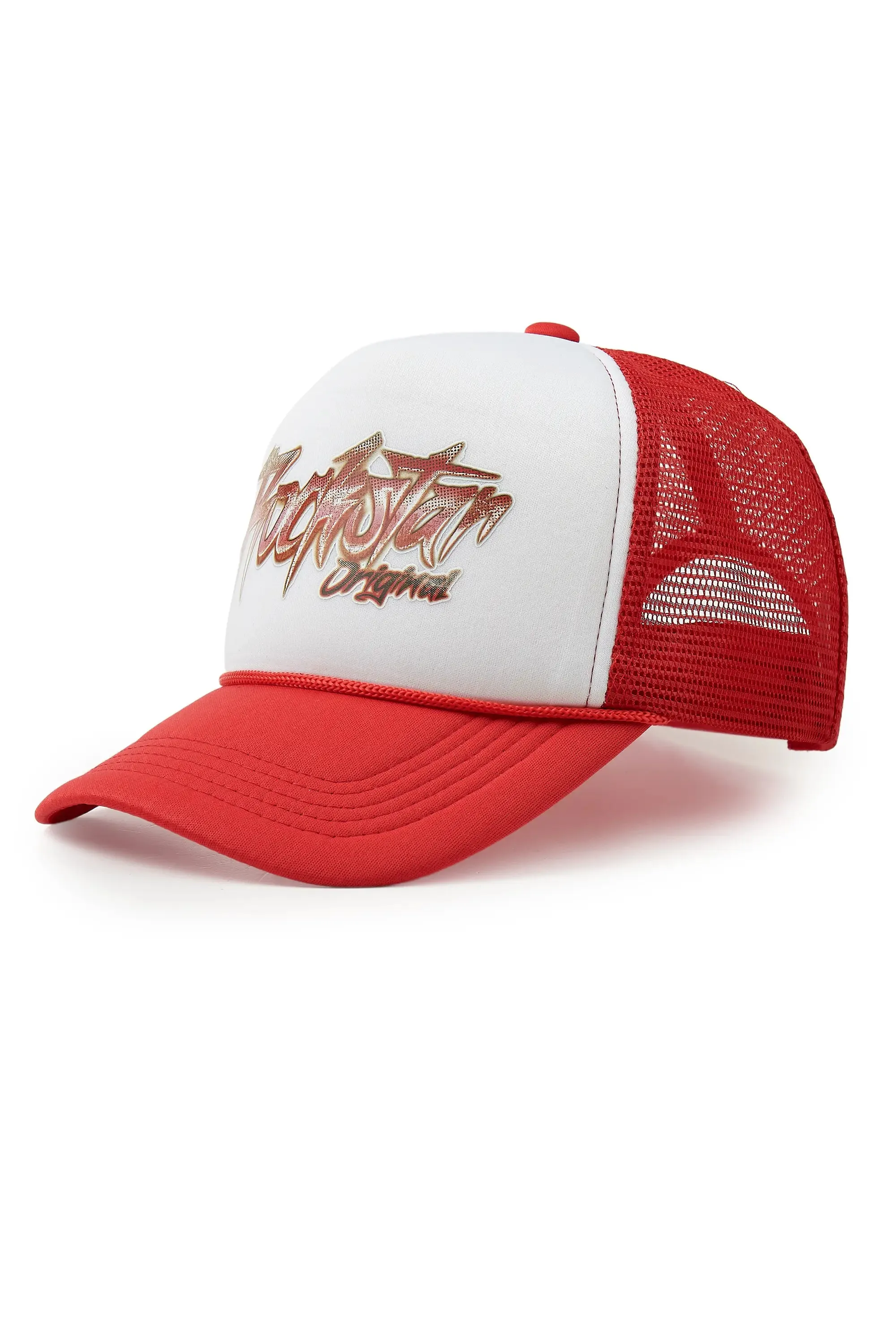 Mikelo White/Red Trucker Hat sold by Rockstar Original product image thumbnail 2