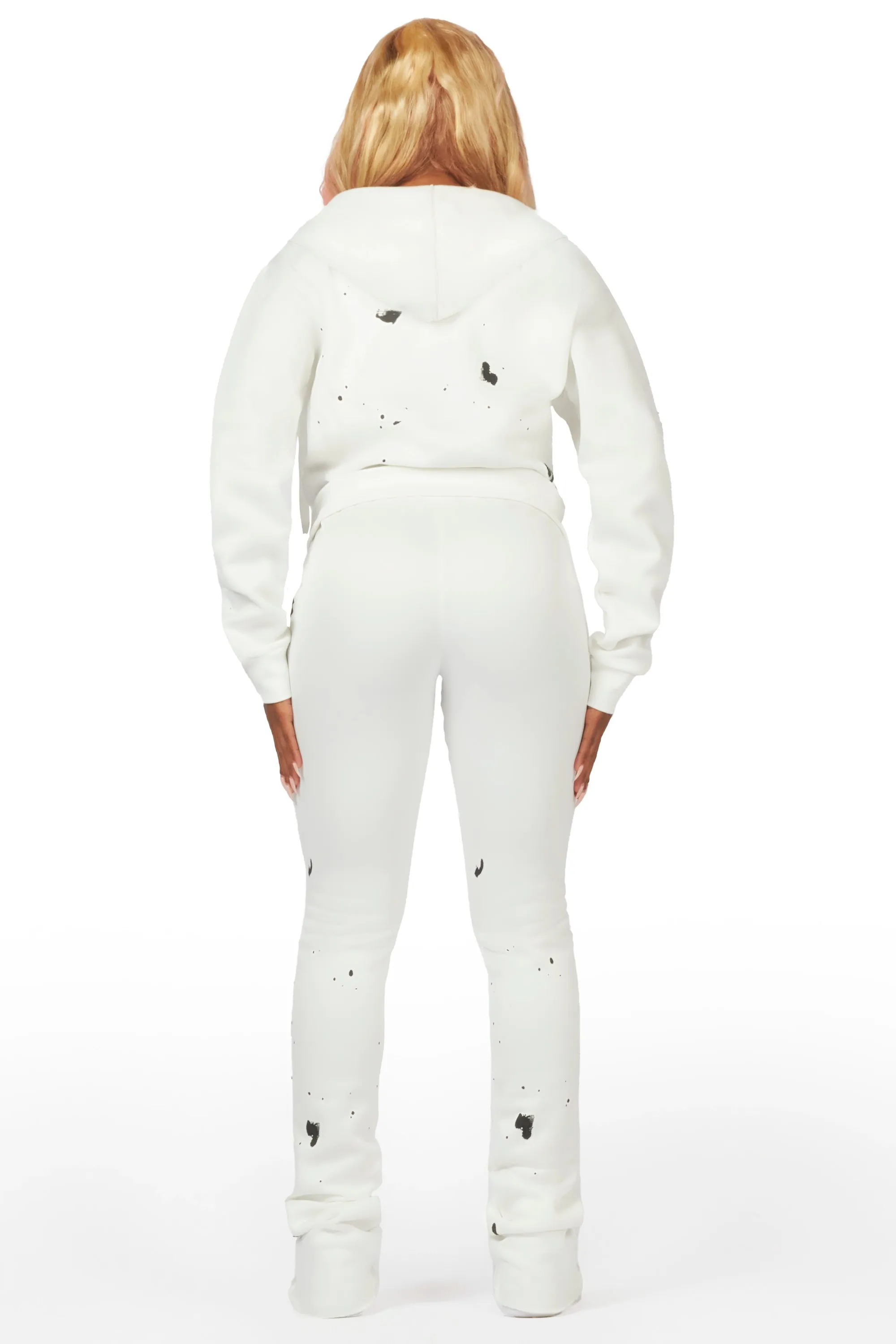Halloway White Zip Up Super Stacked Trackset sold by Rockstar Original product image thumbnail 4