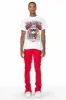 Conrad Red Stacked Flare Jean sold by Rockstar Original