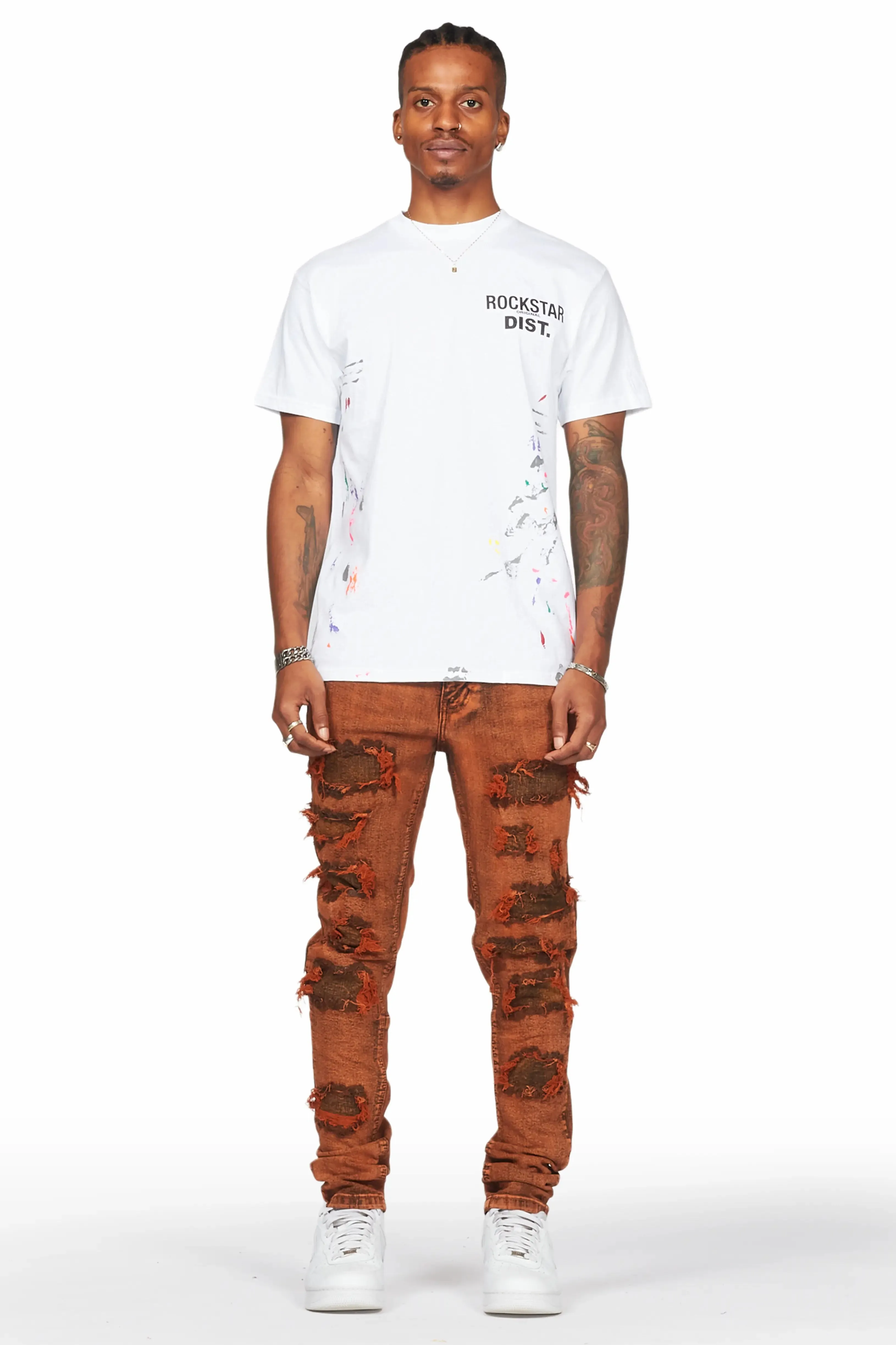 Dalit Orange Under Patch Skinny Fit Jean sold by Rockstar Original product image thumbnail 3