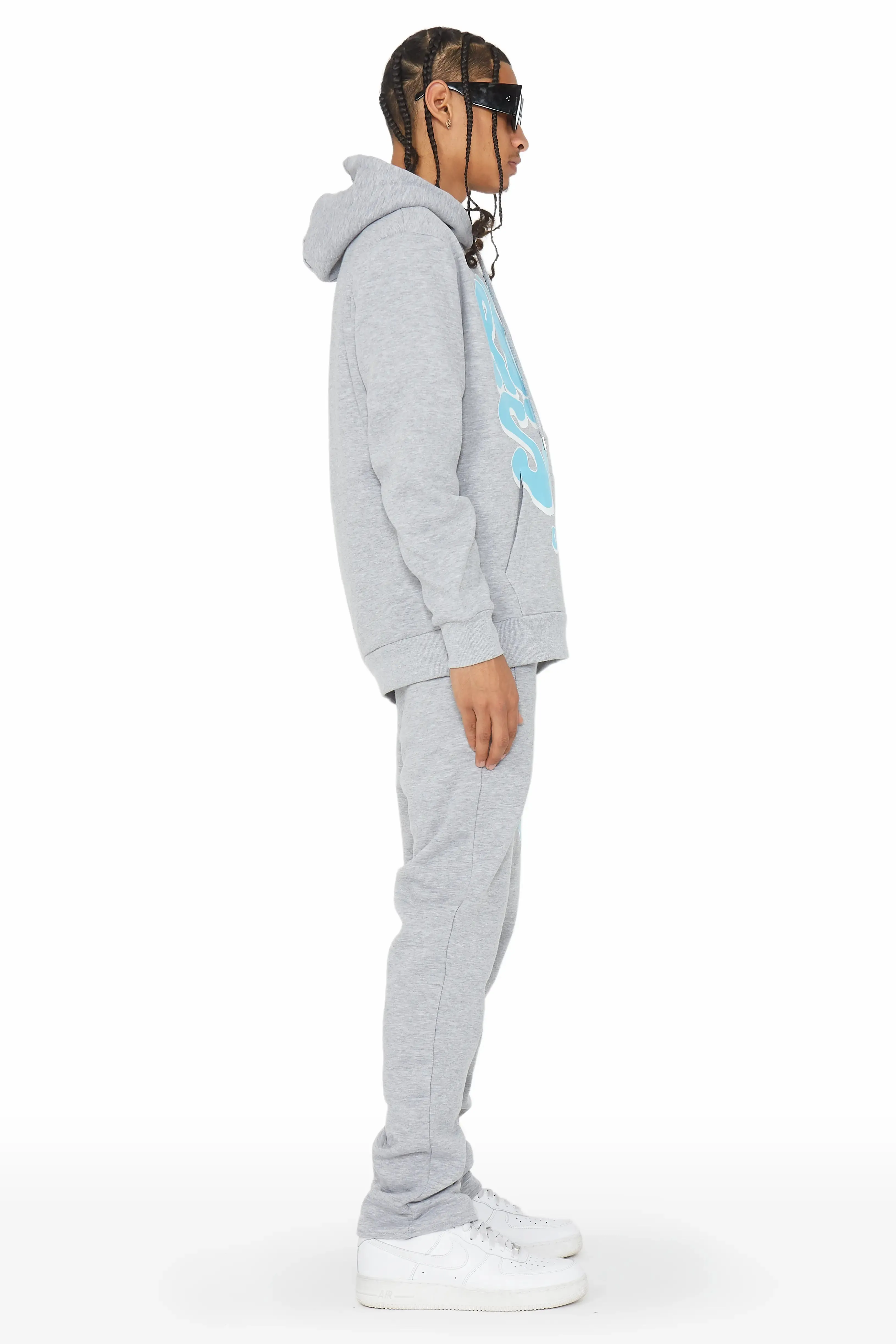 Warblen Grey/Blue Slim Fit Track Set sold by Rockstar Original product image thumbnail 3