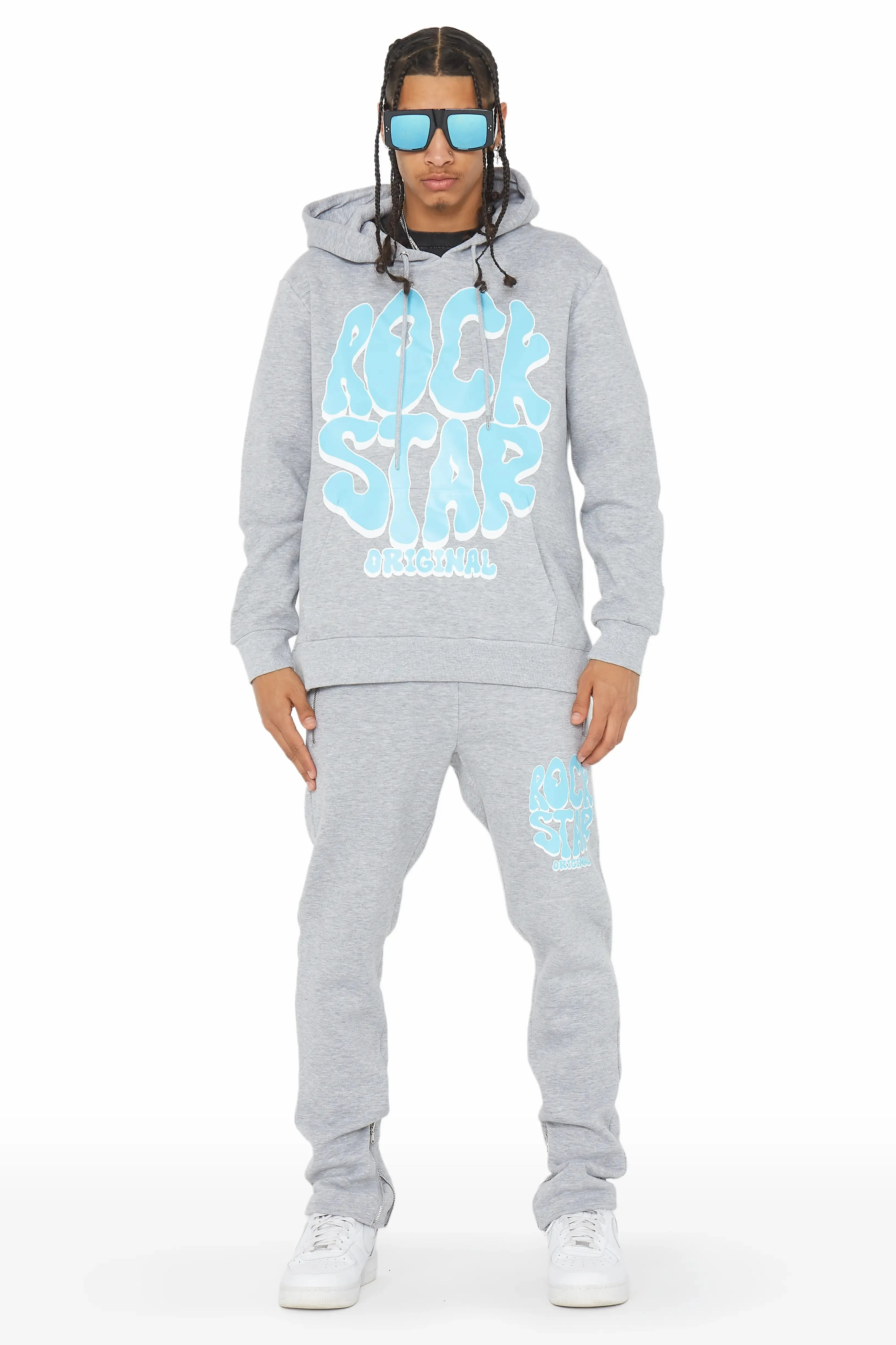 Warblen Grey/Blue Slim Fit Track Set sold by Rockstar Original