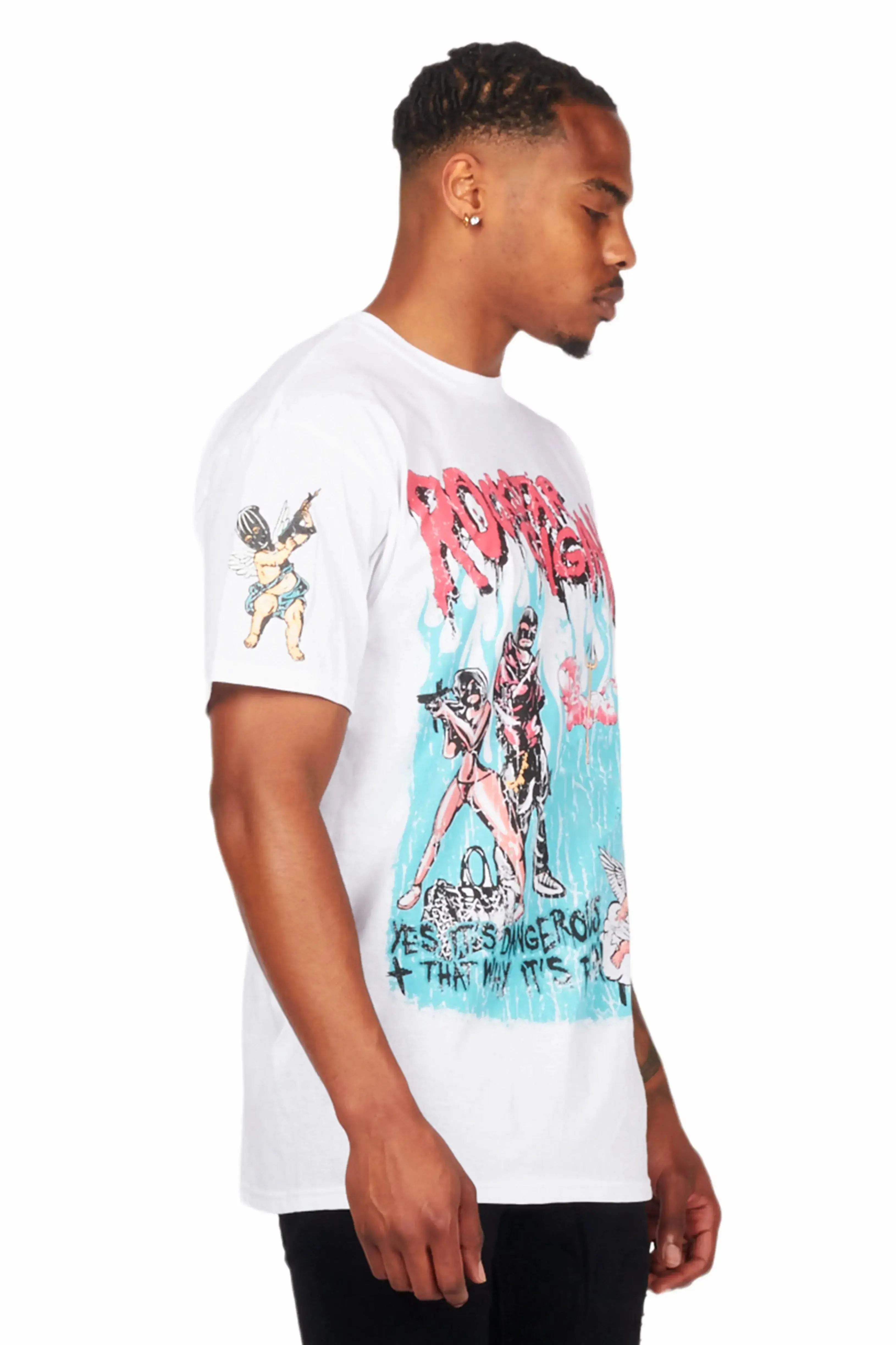 Little Lord White Graphic T-Shirt sold by Rockstar Original product image thumbnail 4