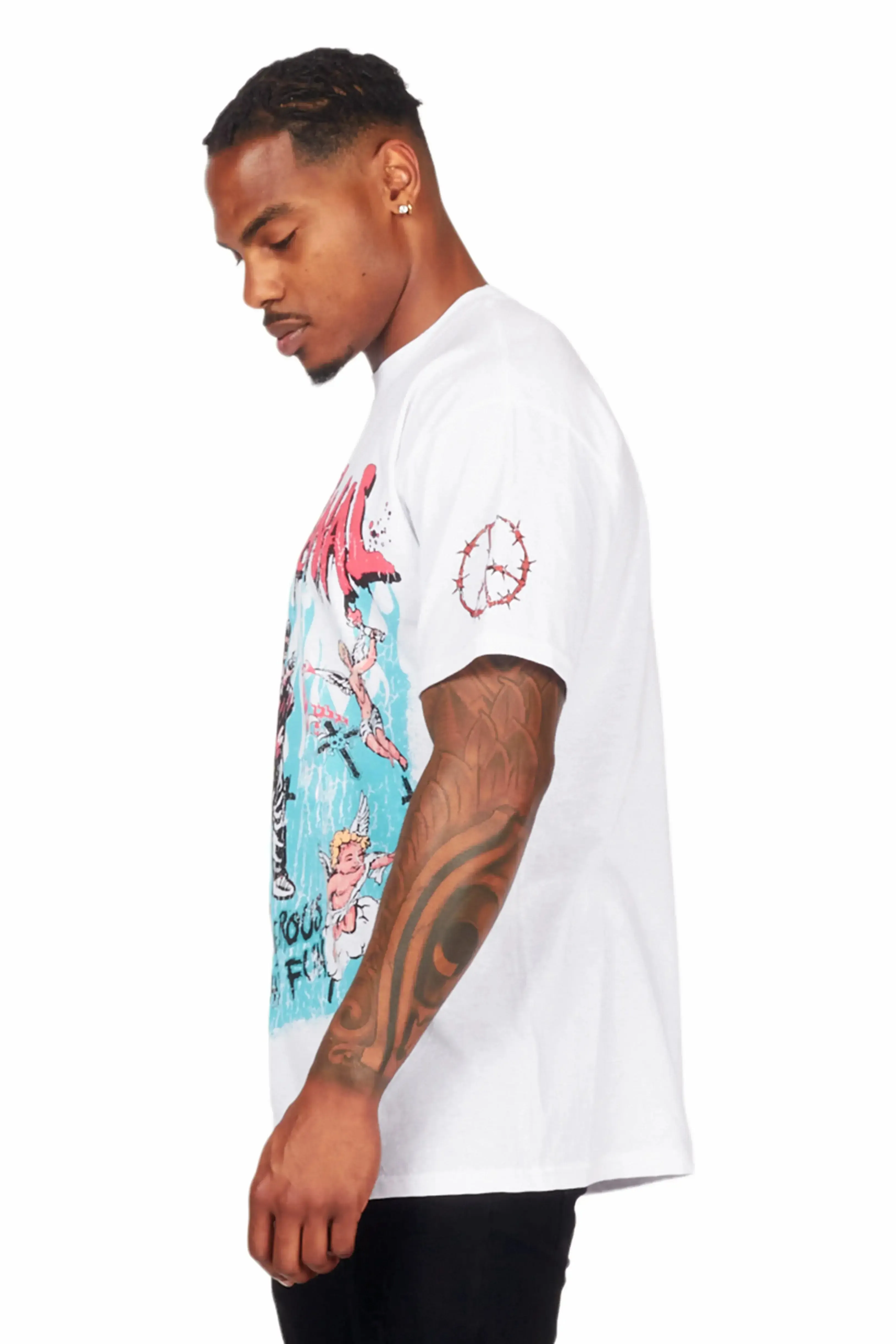 Little Lord White Graphic T-Shirt sold by Rockstar Original product image thumbnail 5