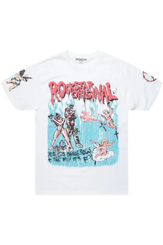 Little Lord White Graphic T-Shirt sold by Rockstar Original