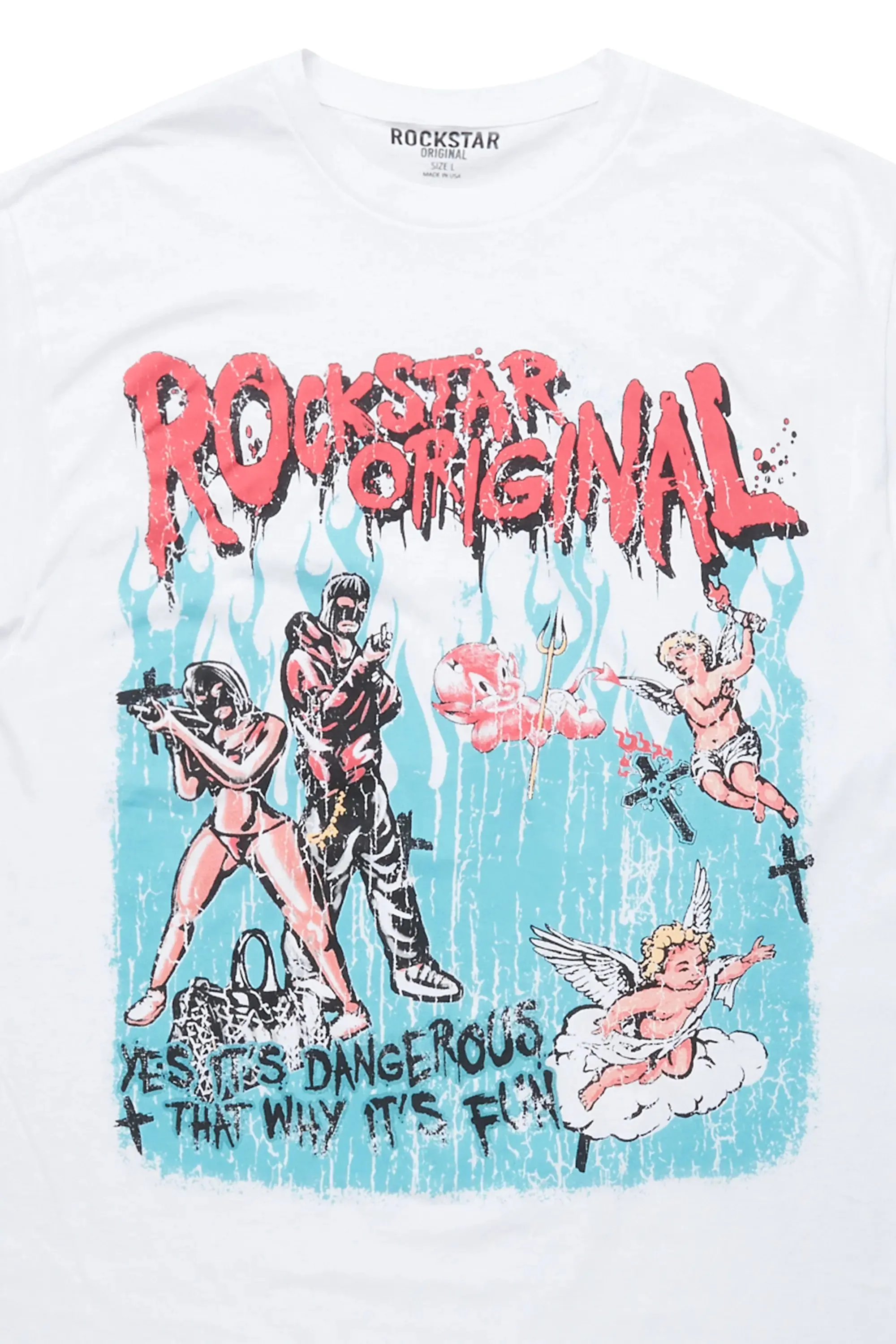 Little Lord White Graphic T-Shirt sold by Rockstar Original product image thumbnail 3