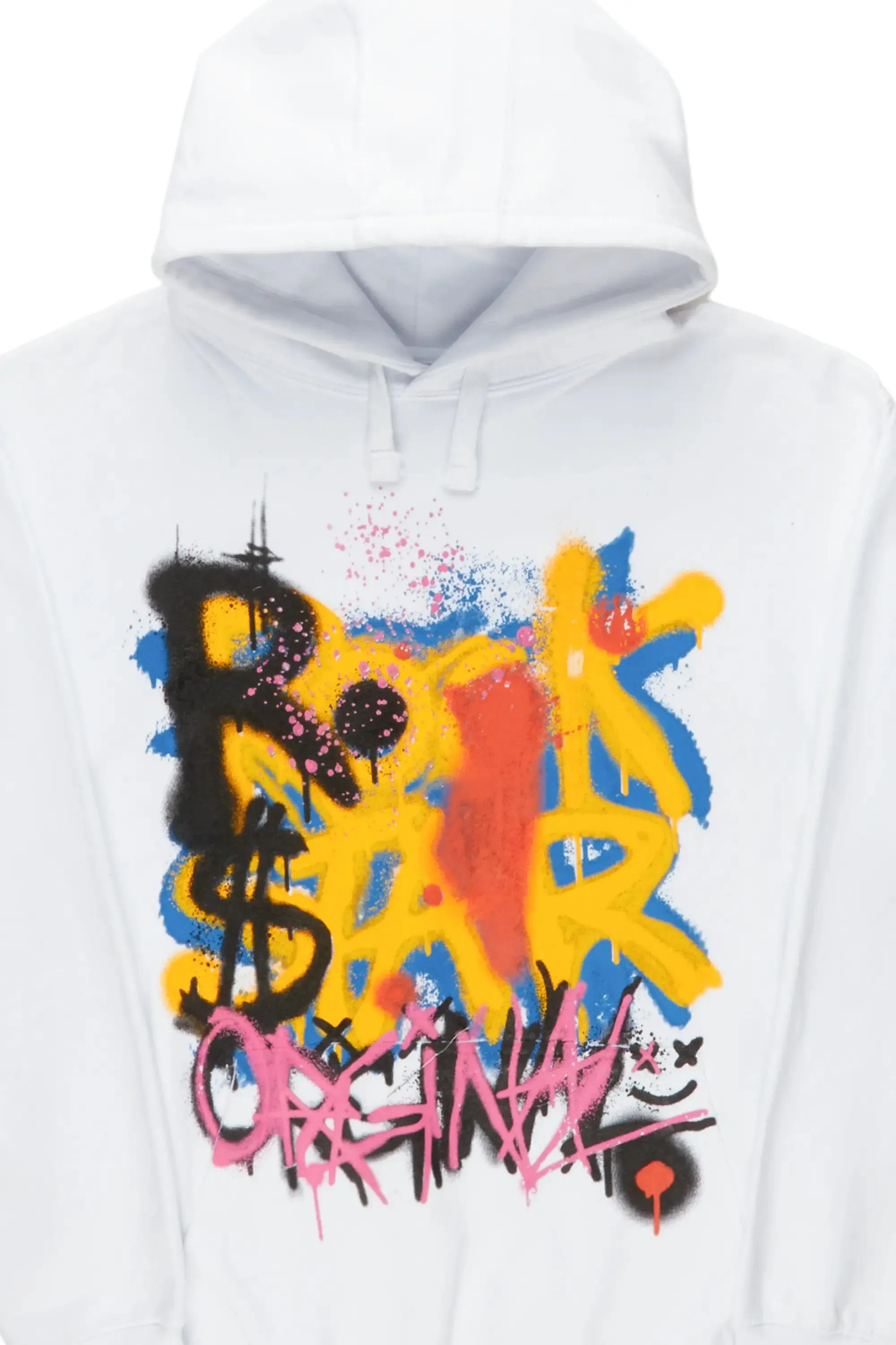 Nocairs White Graphic Hoodie sold by Rockstar Original product image thumbnail 4