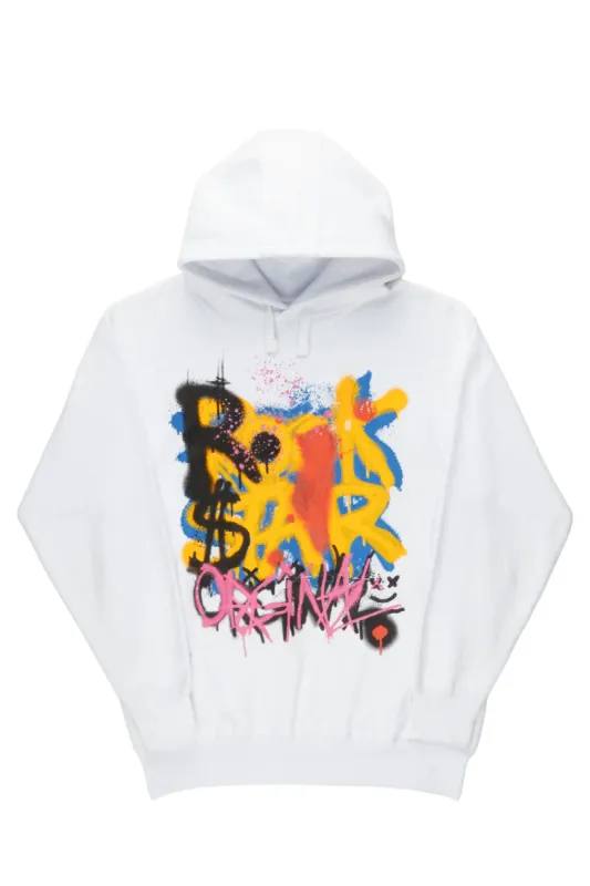 Nocairs White Graphic Hoodie sold by Rockstar Original