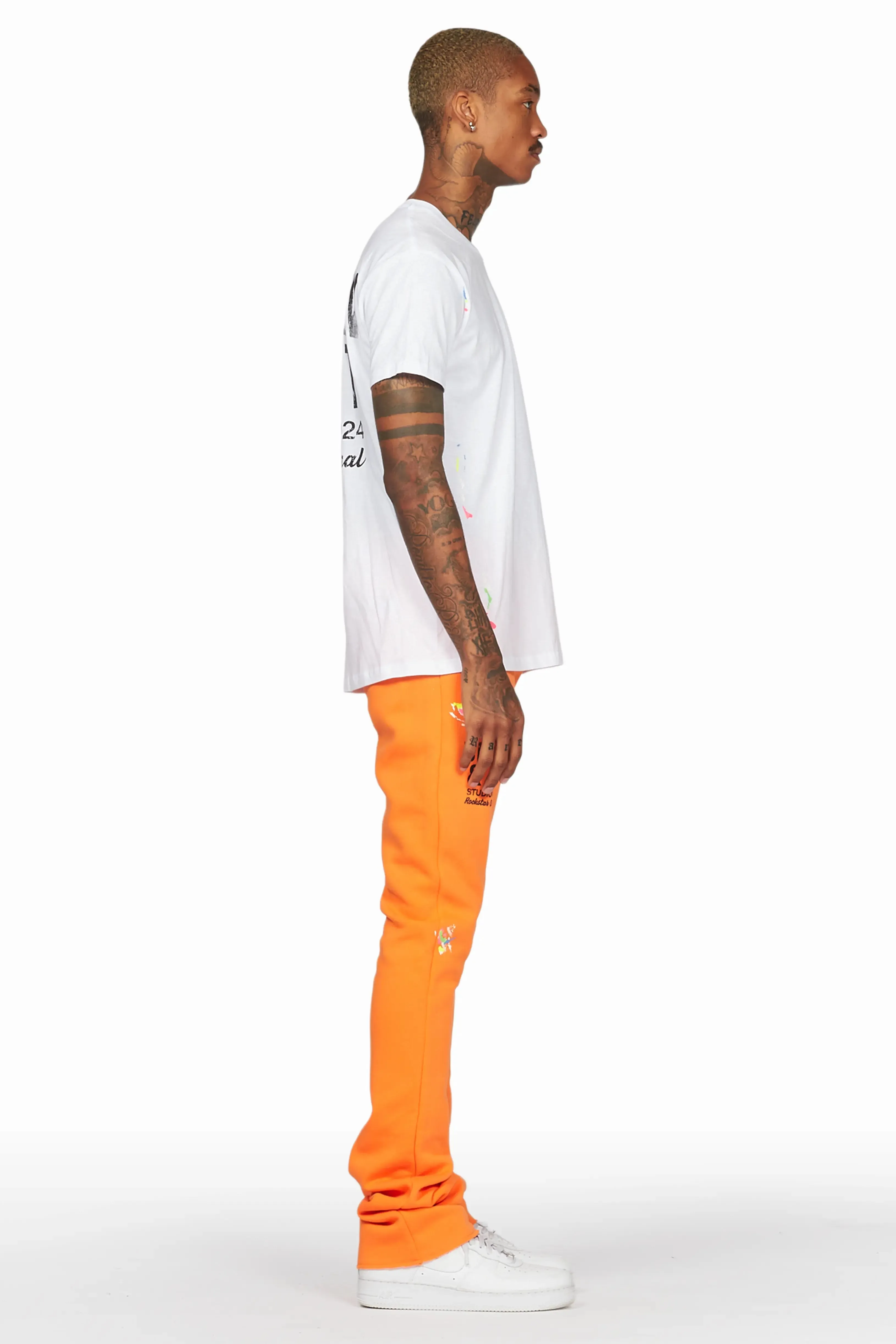 Mancha Orange T-Shirt Stacked Flare Track Set sold by Rockstar Original product image thumbnail 4