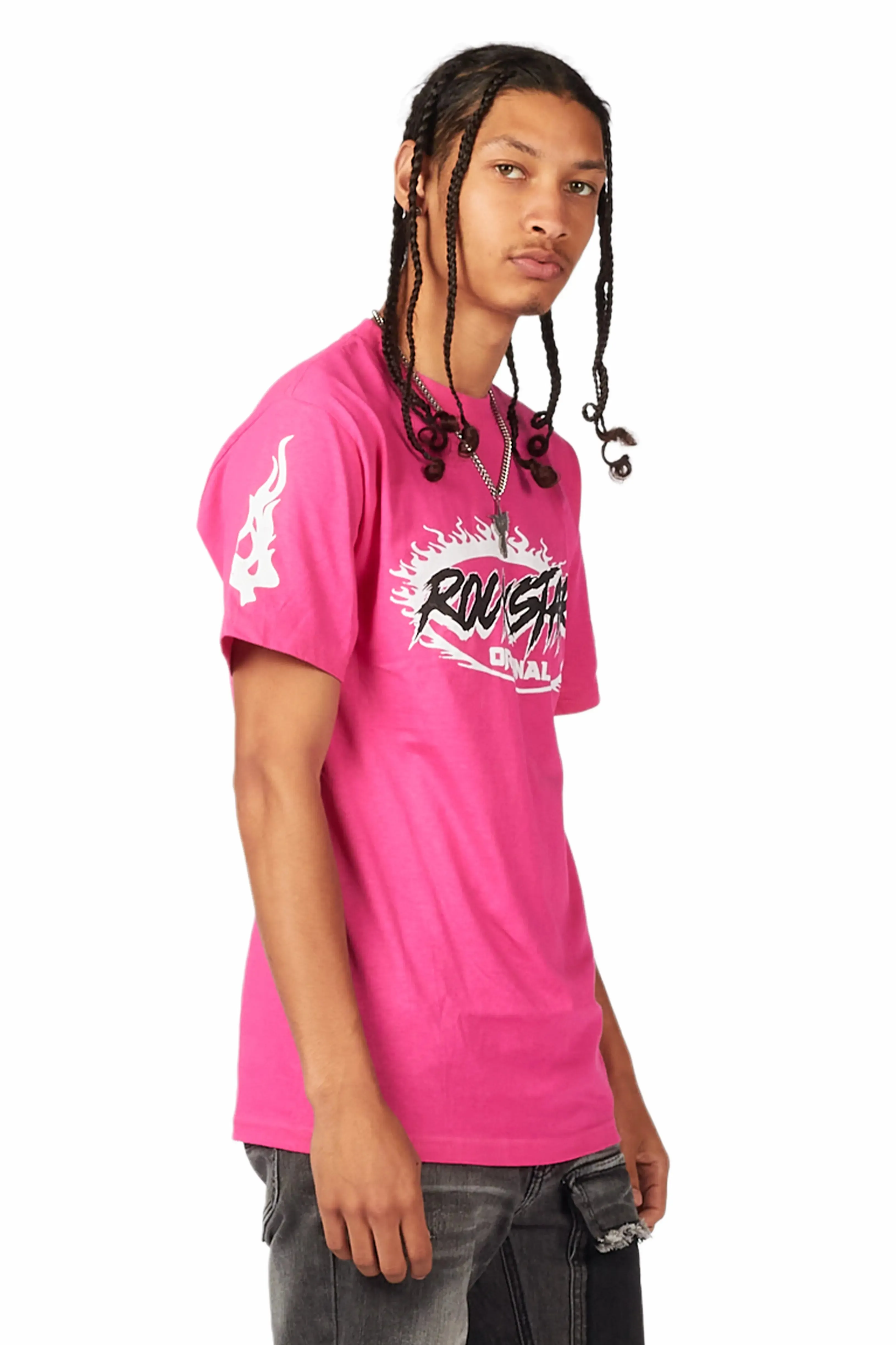 Draven Fuchsia Graphic T-Shirt sold by Rockstar Original product image thumbnail 3