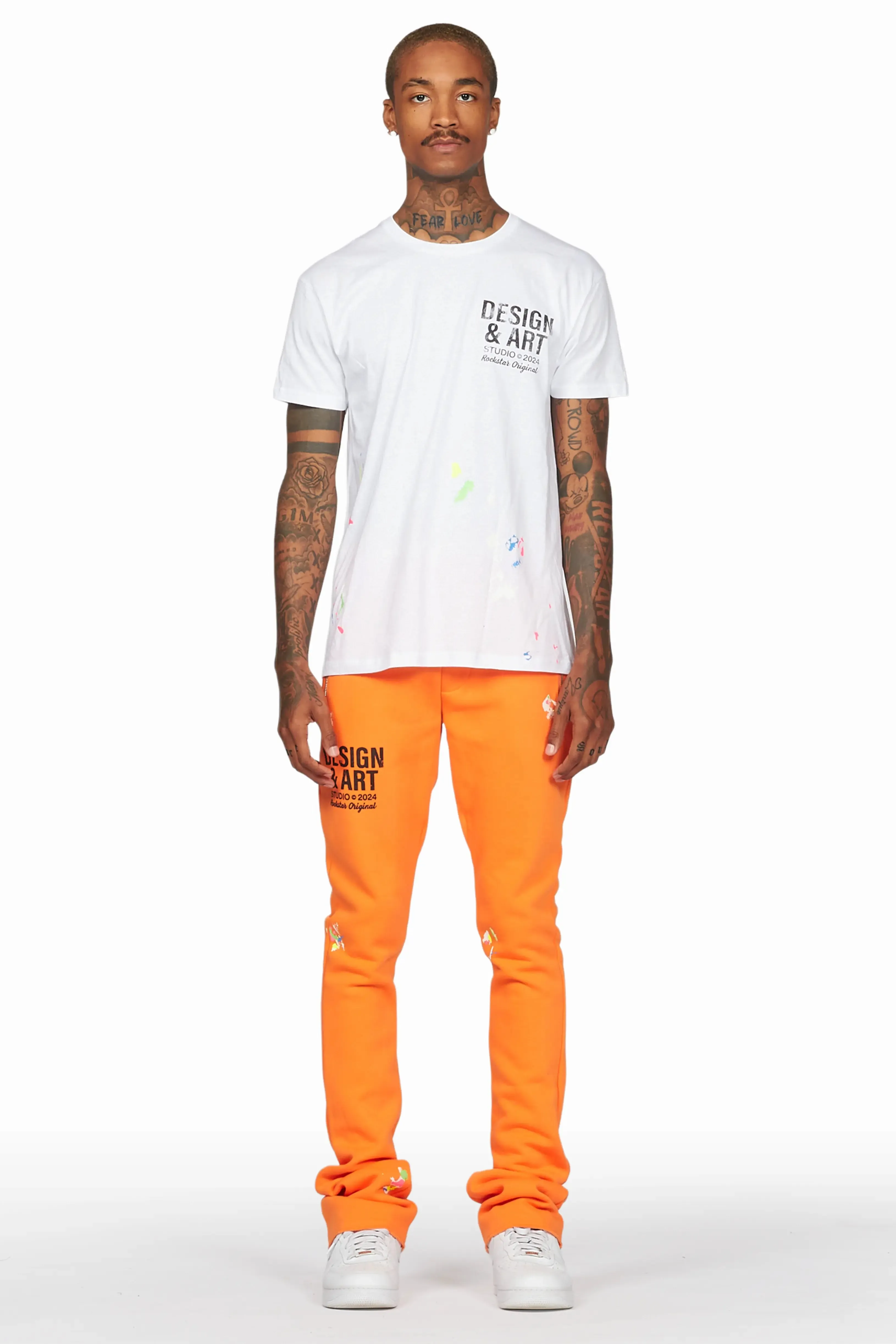Mancha Orange T-Shirt Stacked Flare Track Set sold by Rockstar Original product image thumbnail 2