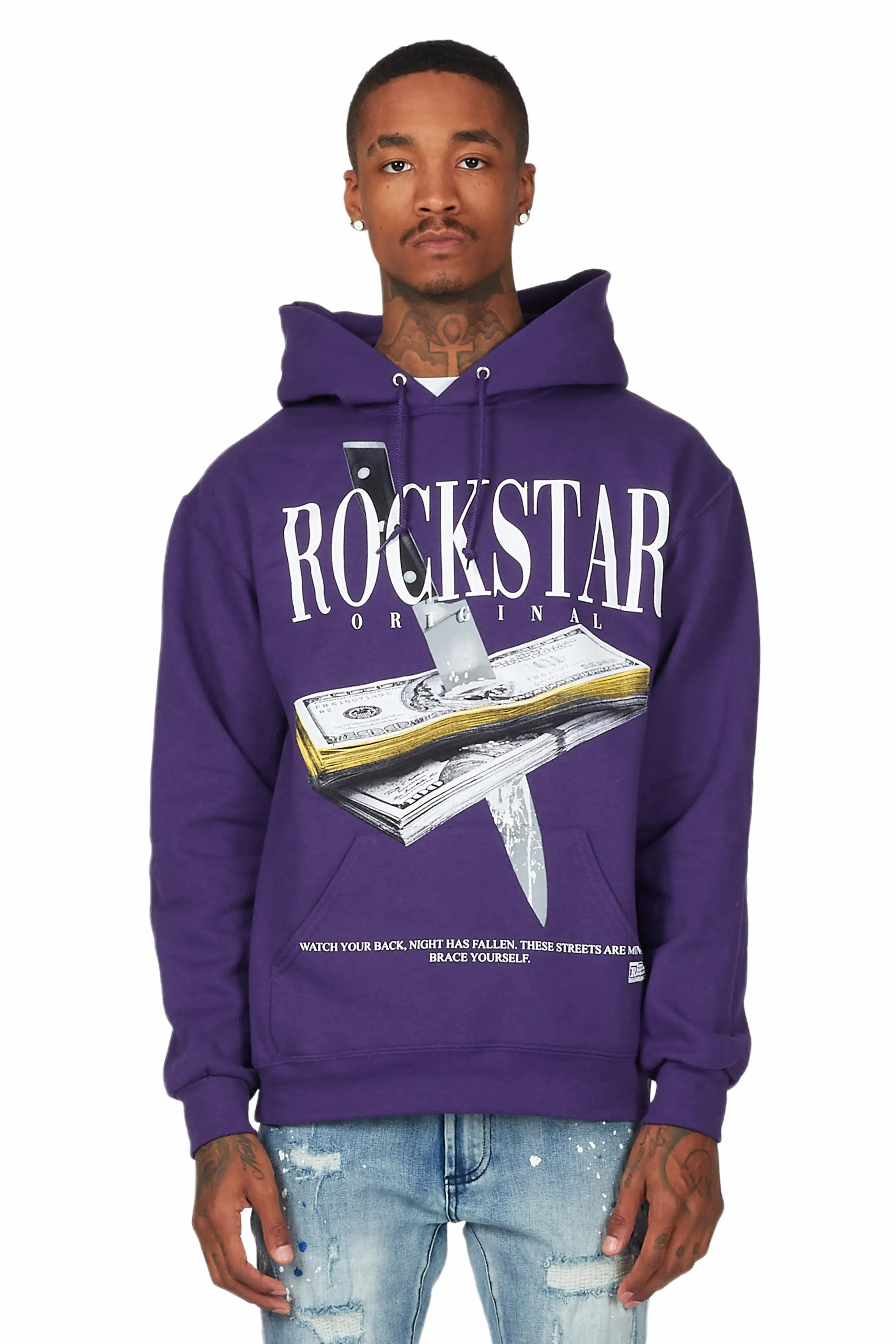 Dayte Nite Purple Graphic Hoodie sold by Rockstar Original