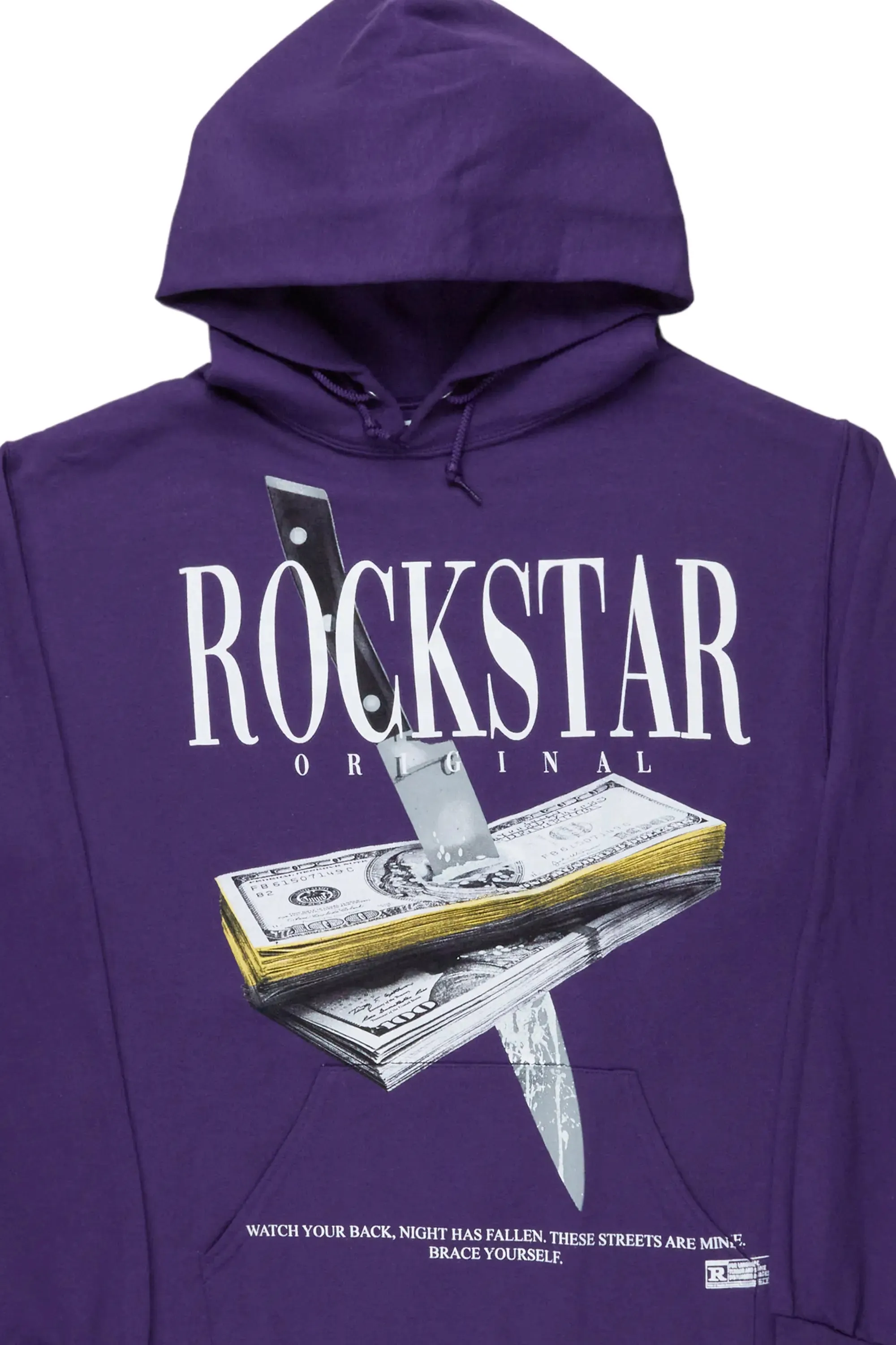 Dayte Nite Purple Graphic Hoodie sold by Rockstar Original product image thumbnail 3