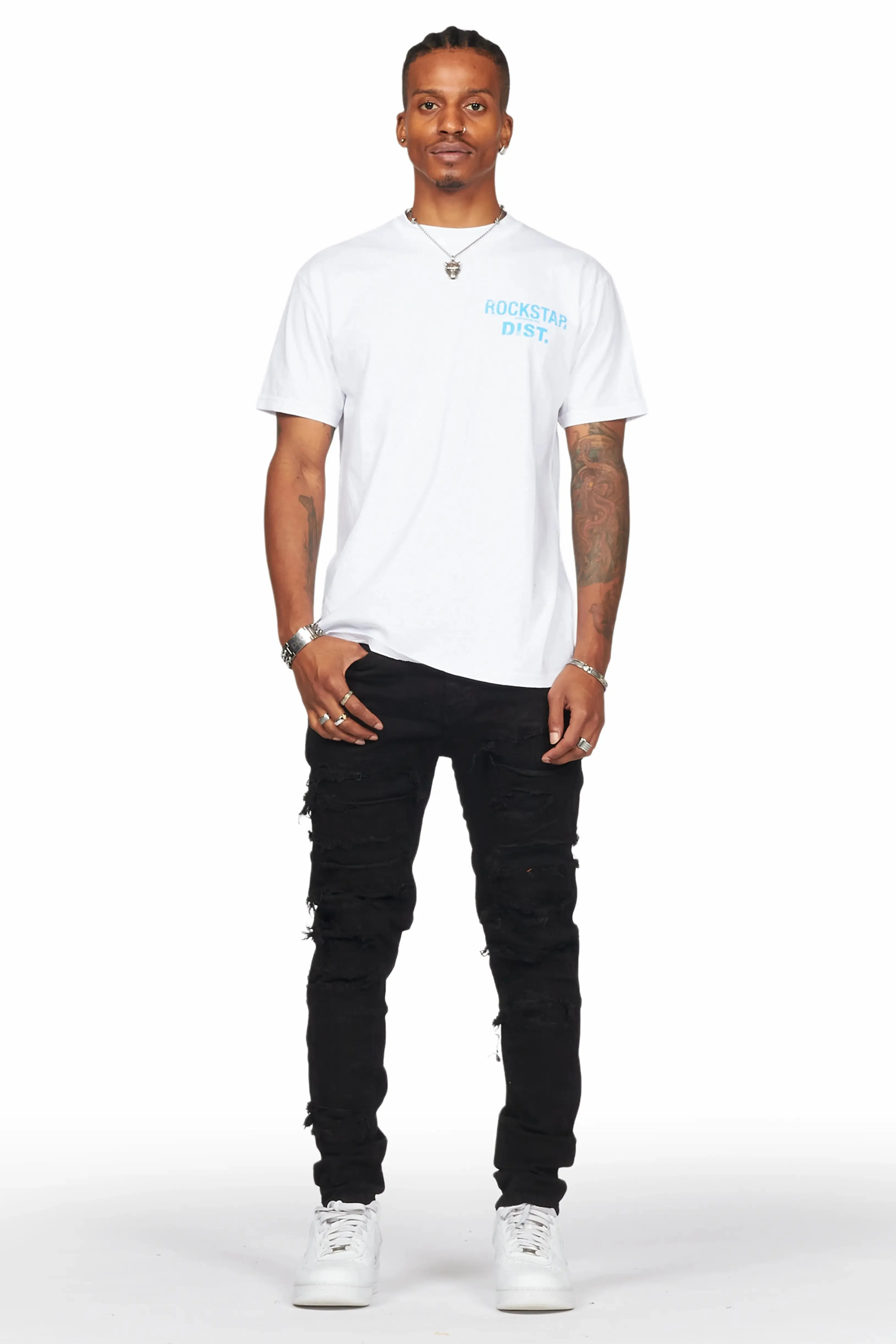 Dalit Jet Black Under Patch Skinny Fit Jean sold by Rockstar Original product image thumbnail 3