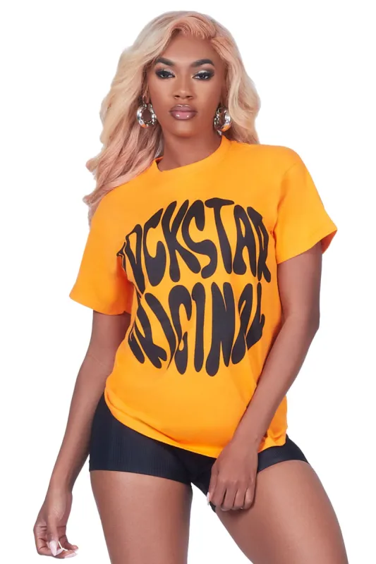 Maynor Orange Oversized T-Shirt sold by Rockstar Original