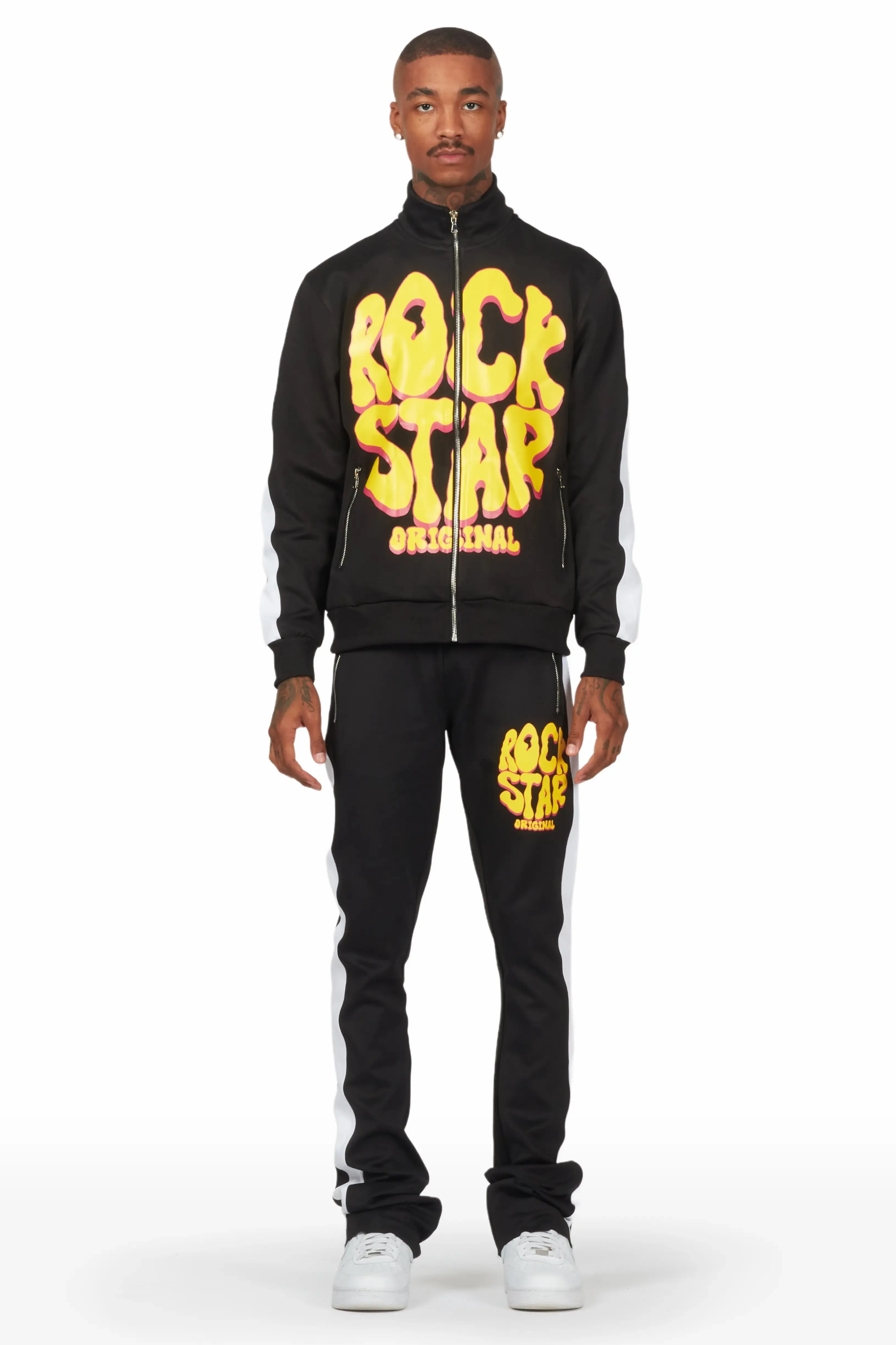 Warblen Black Tricot Stacked Track Set sold by Rockstar Original