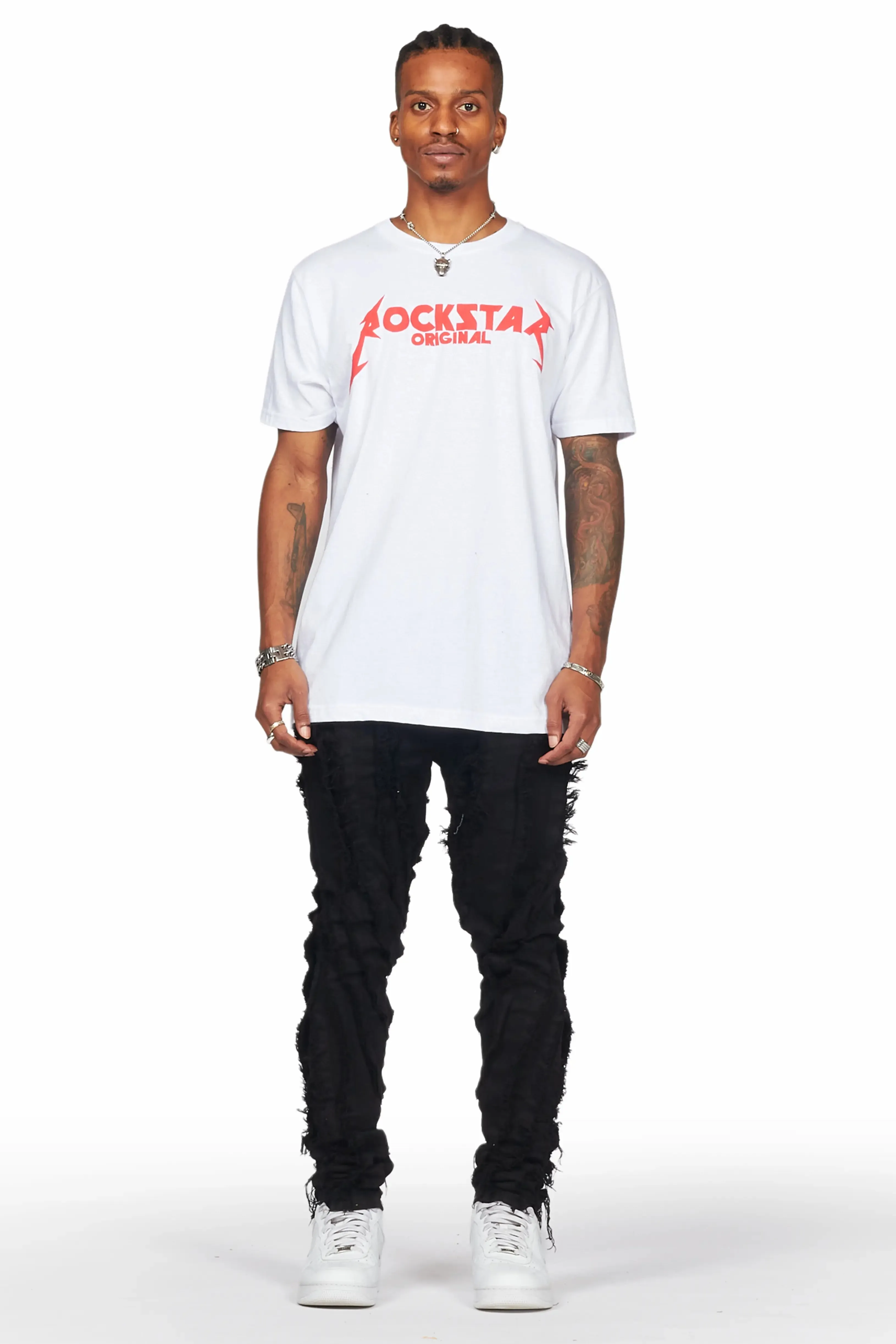 Achilles Black Raw Edge Skinny Fit Jean sold by Rockstar Original product image thumbnail 3