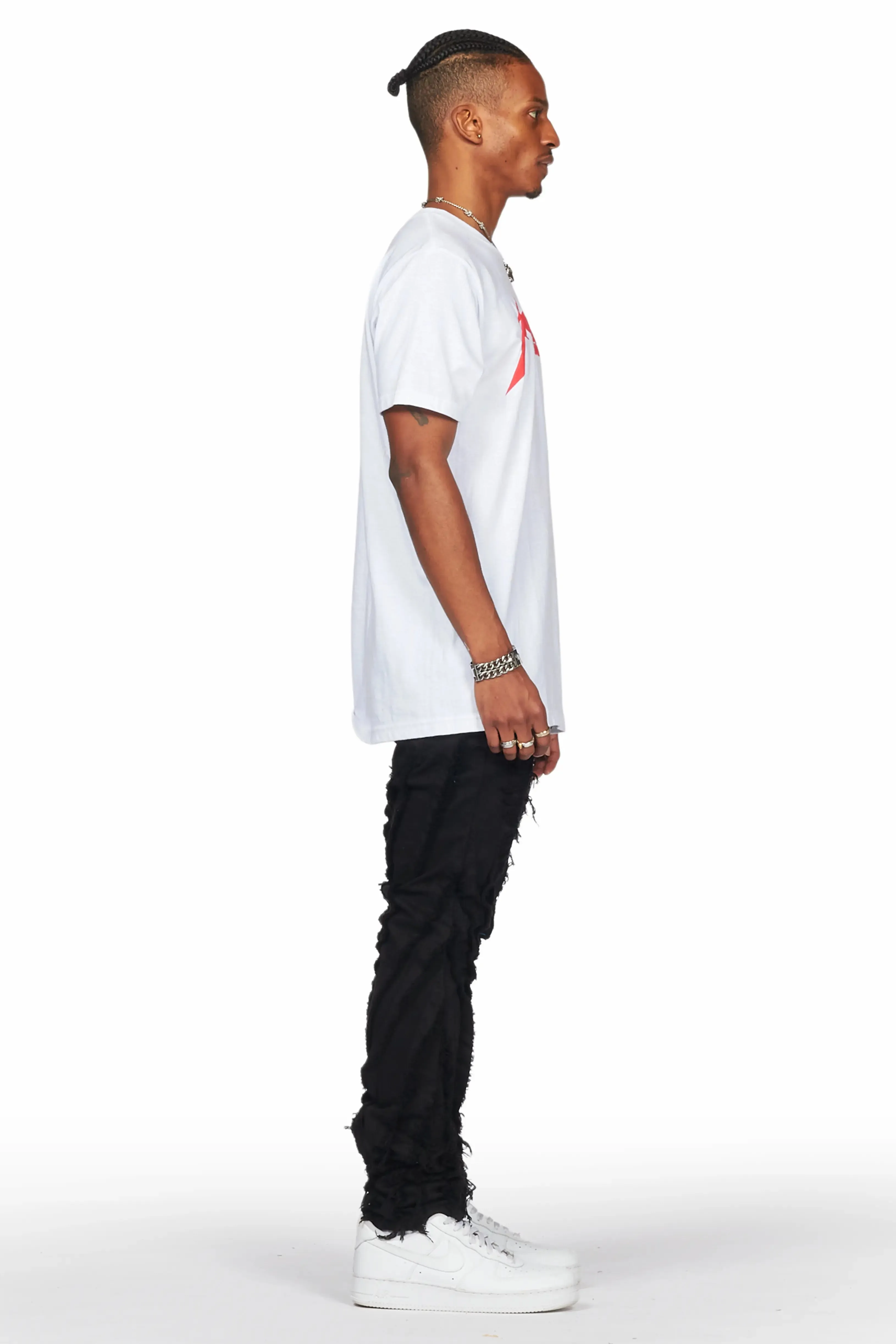 Achilles Black Raw Edge Skinny Fit Jean sold by Rockstar Original product image thumbnail 5