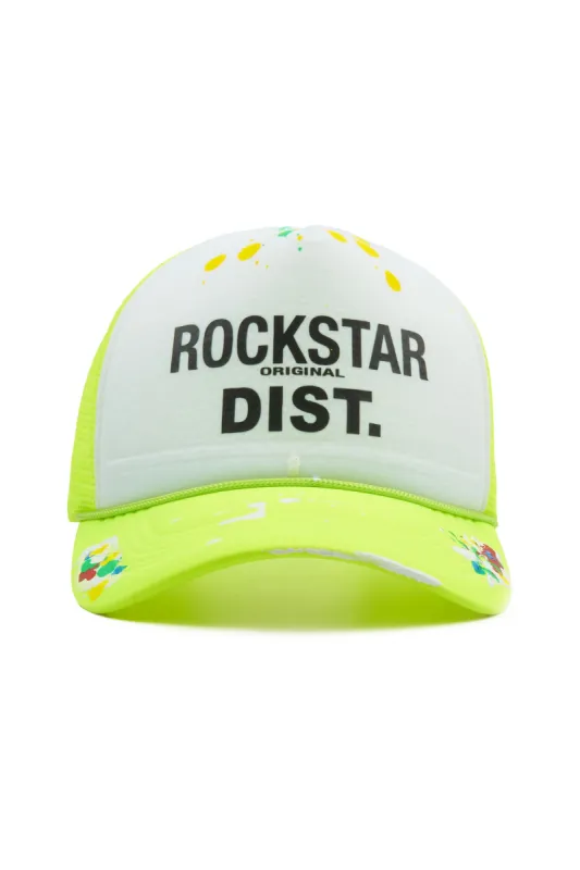 Neptune White/Neon Yellow Trucker Hat sold by Rockstar Original
