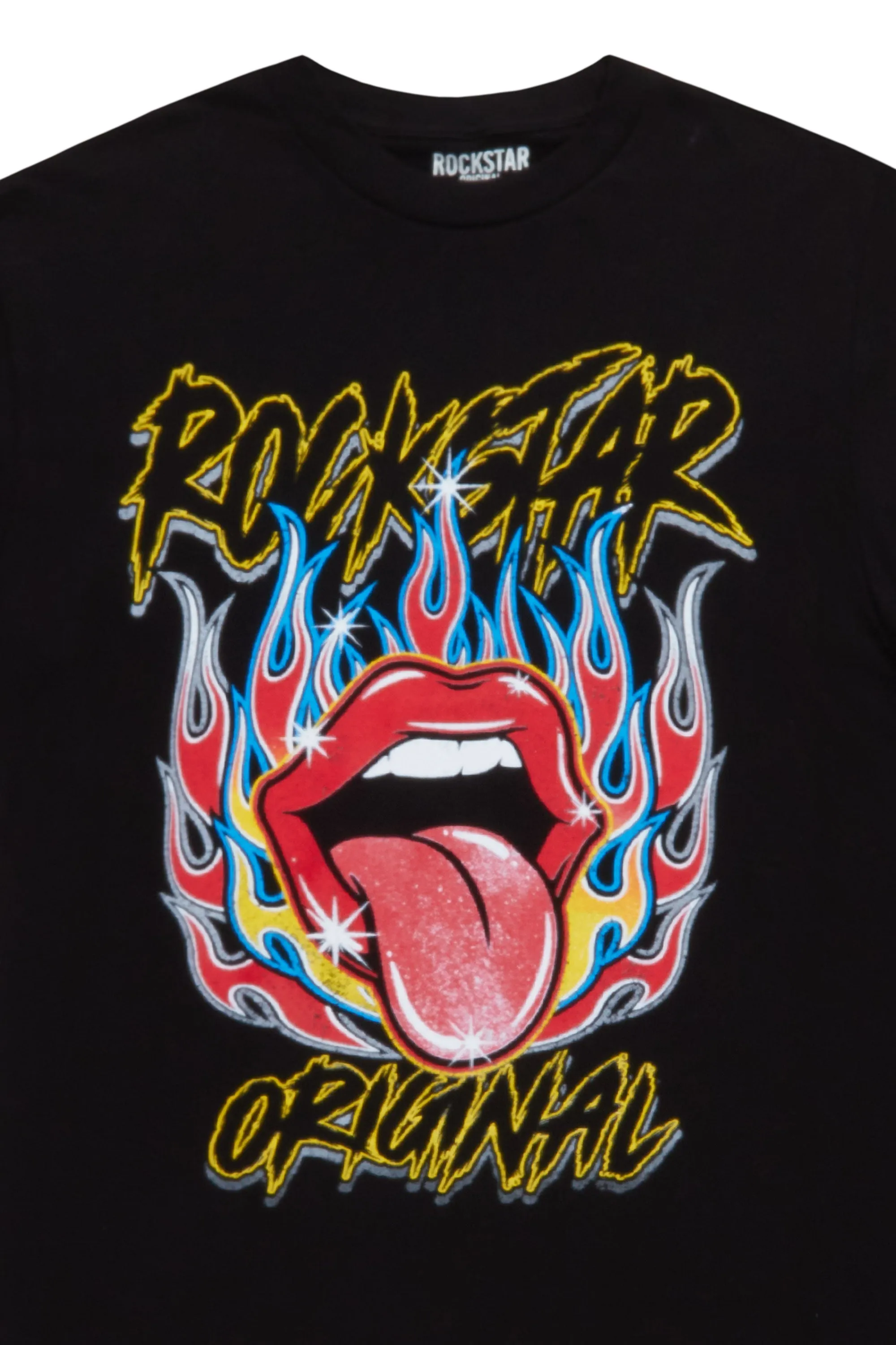 Henlix Black Graphic T-Shirt sold by Rockstar Original product image thumbnail 2