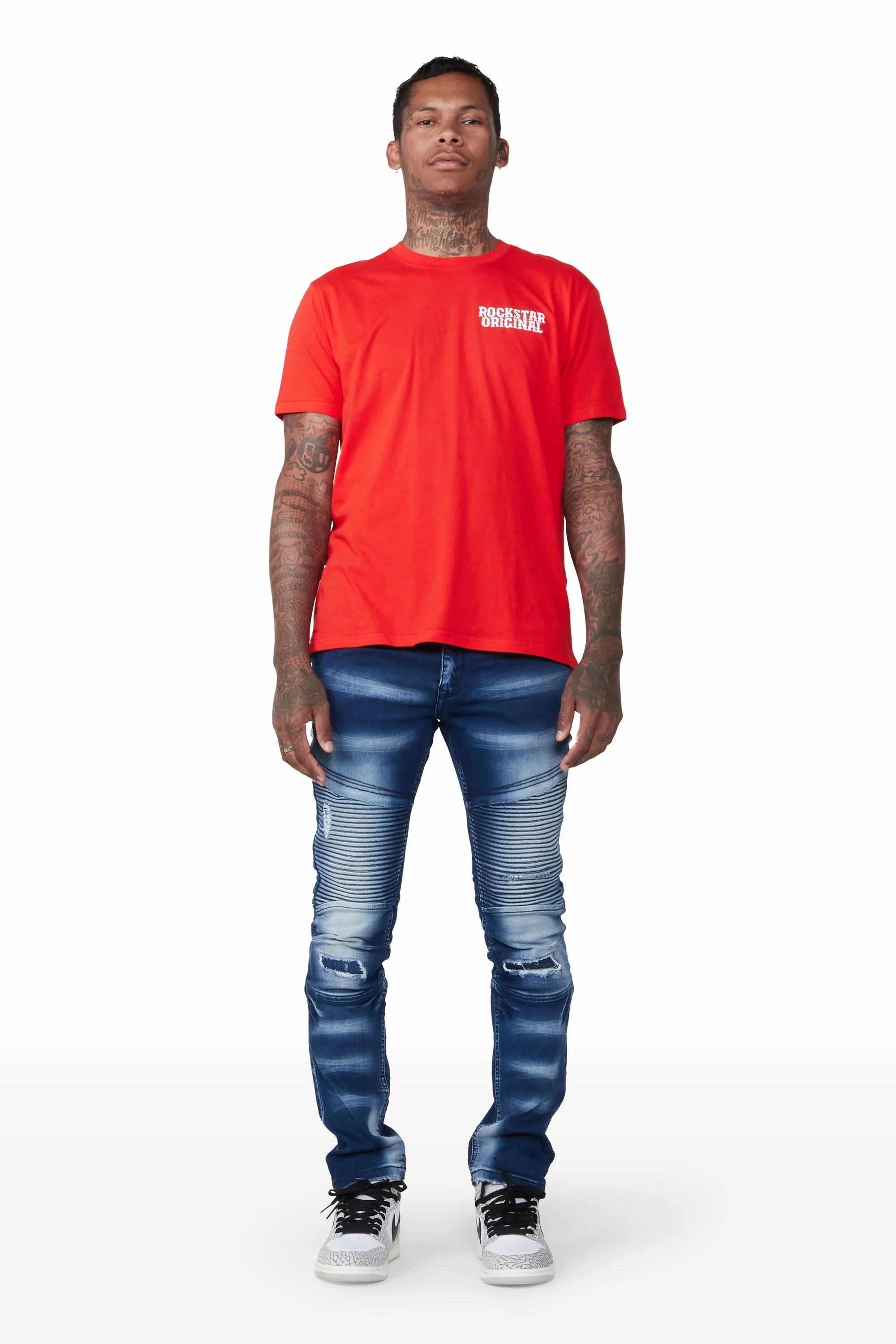 Nathaniel Blue Biker Slim Fit Jean sold by Rockstar Original product image thumbnail 2