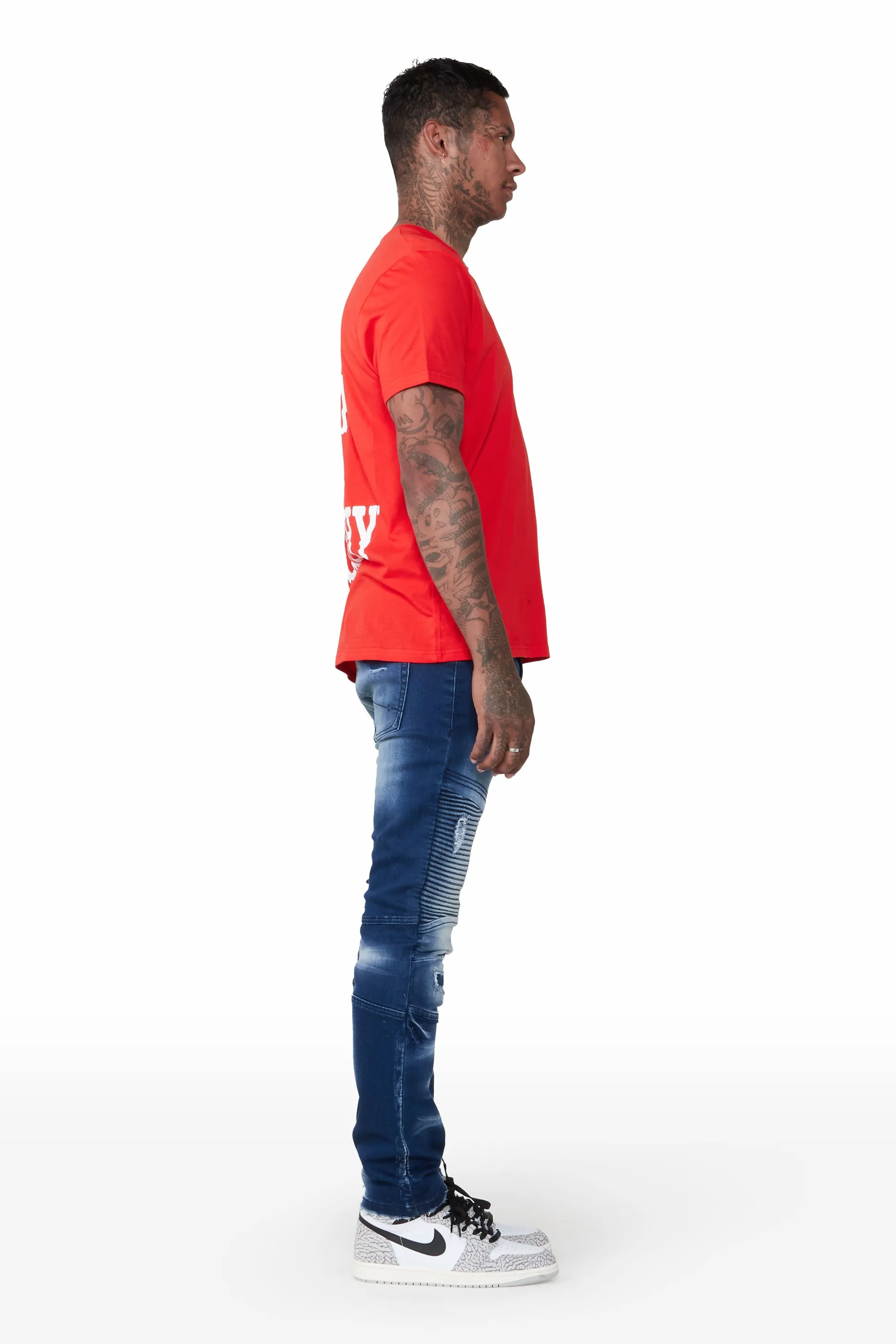 Nathaniel Blue Biker Slim Fit Jean sold by Rockstar Original product image thumbnail 3