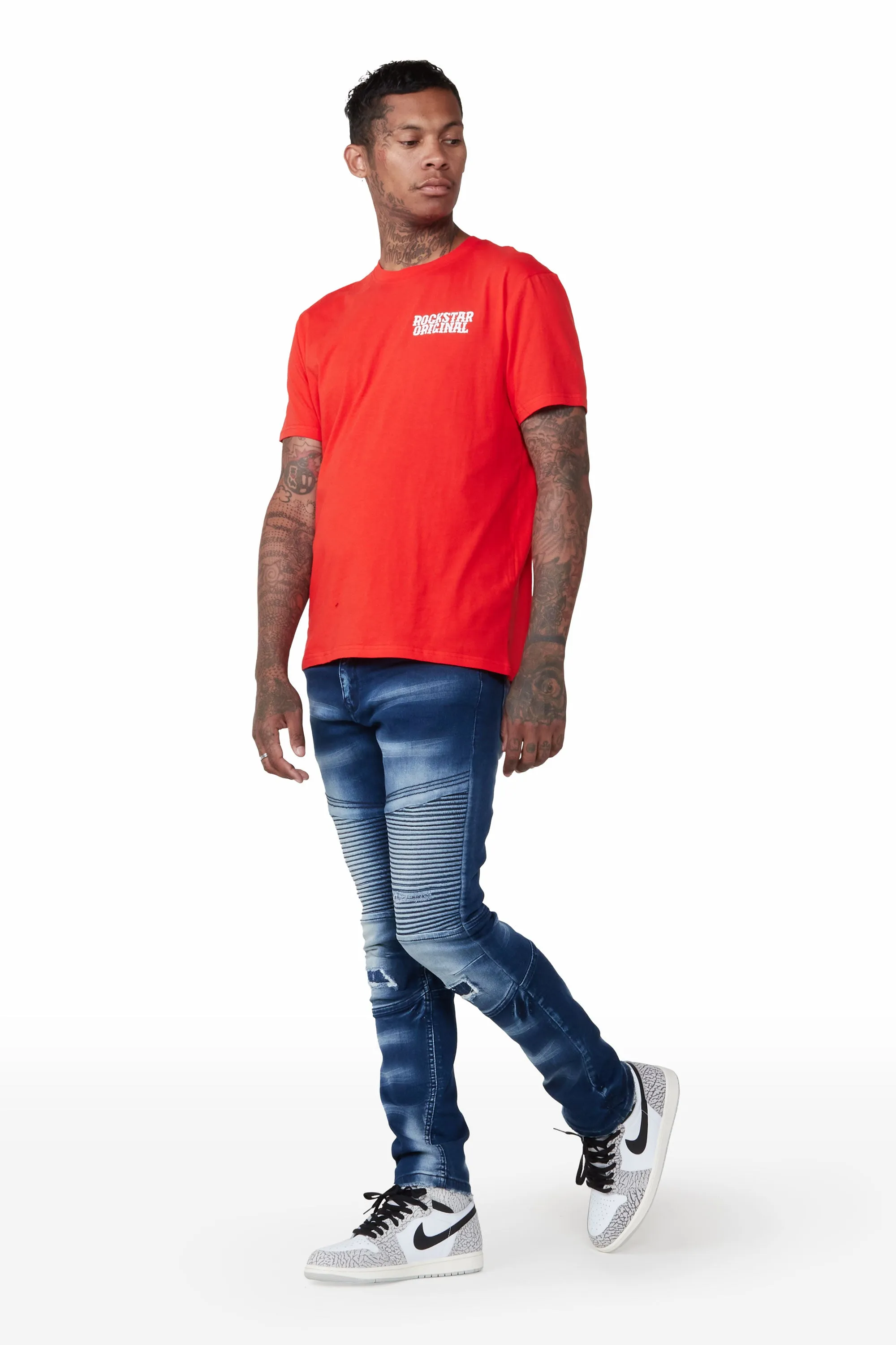 Nathaniel Blue Biker Slim Fit Jean sold by Rockstar Original product image thumbnail 5